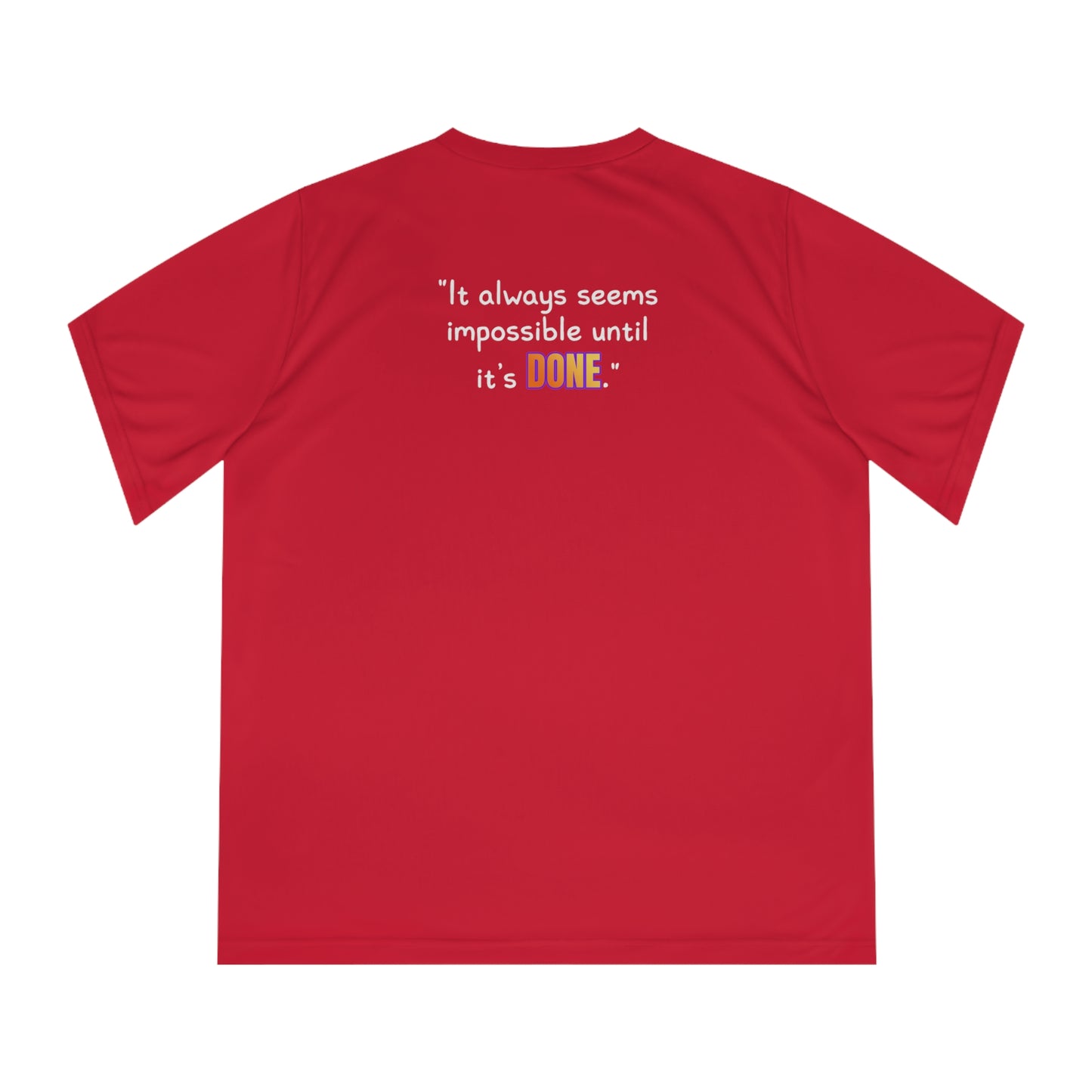 GOATI Women's Performance V-Neck T-Shirt | Moisture-Wicking & Breathable Tee | "It Always Seems Impossible Until It’s Done." - GOATI