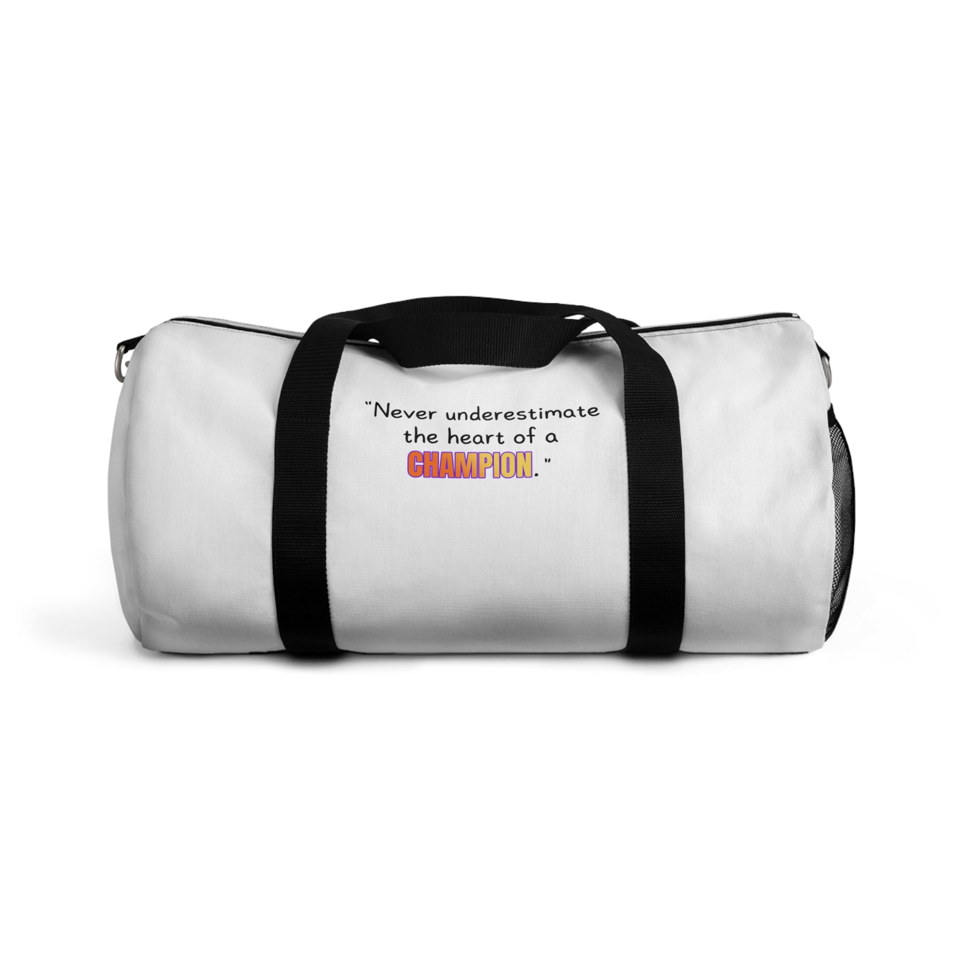 GOATI Motivational Duffel Bag - "Heart of a Champion" | Durable Gym, Fitness & Travel Bag for Everyday Use - GOATI