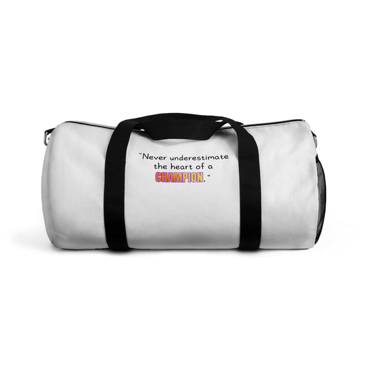 GOATI Motivational Duffel Bag - "Heart of a Champion" | Durable Gym, Fitness & Travel Bag for Everyday Use - GOATI
