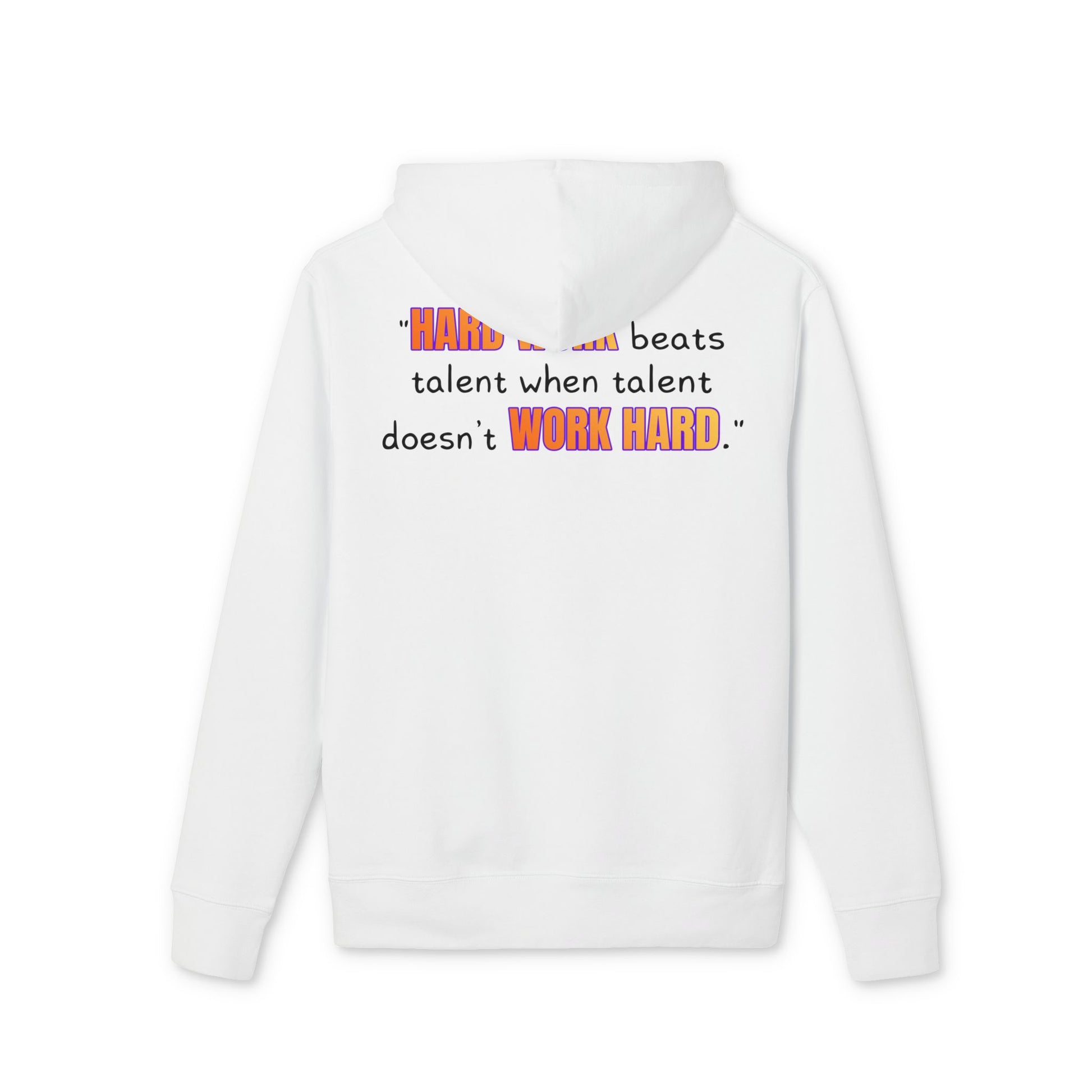 GOATI Unisex Premium Hoodie – 100% Organic Cotton, Heavyweight Fleece | “Hard Work Beats Talent” Motivational Hoodie - GOATI