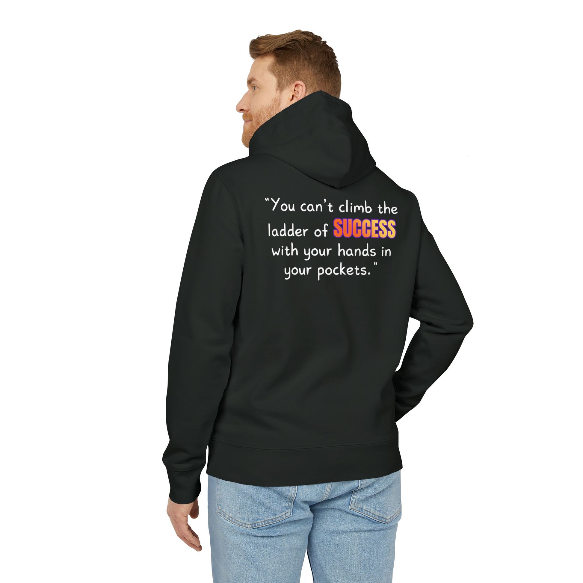 GOATI Unisex Premium Hoodie – 100% Organic Cotton, Heavyweight Fleece | “You Can’t Climb the Ladder of Success” Motivational Hoodie - GOATI