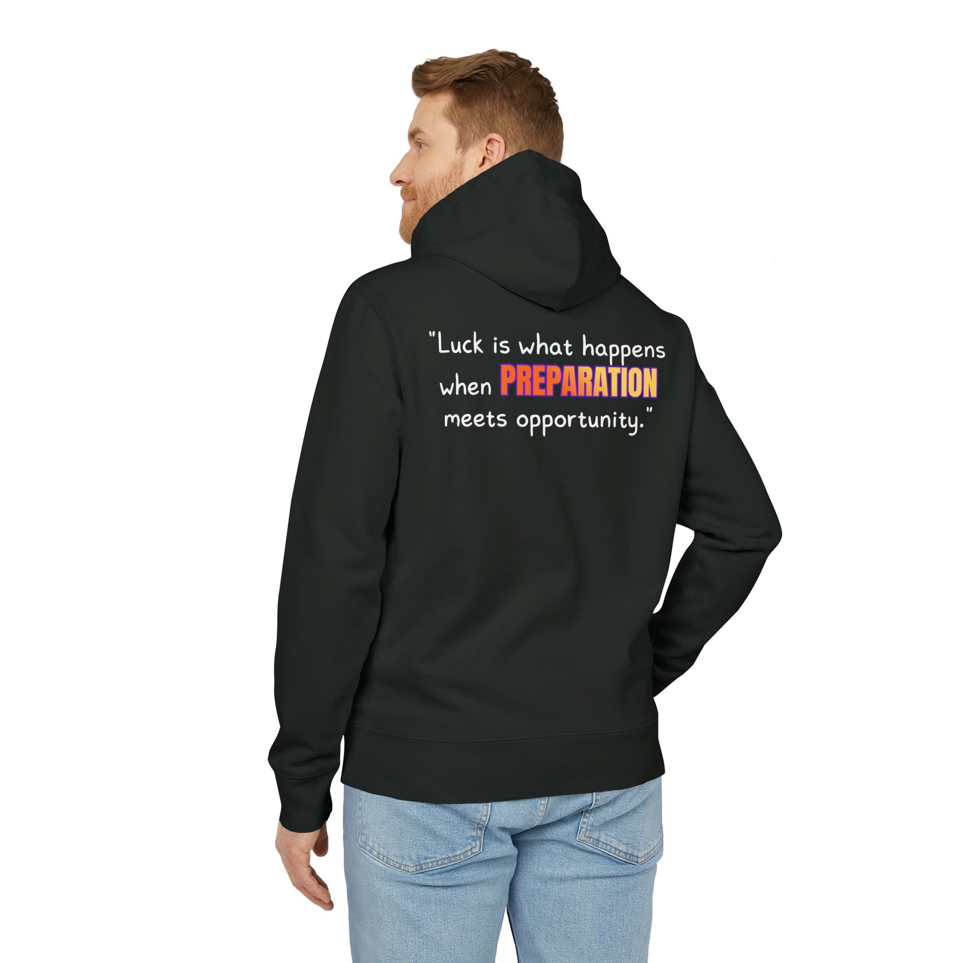 GOATI Unisex Premium Hoodie – 100% Organic Cotton, Heavyweight Fleece | “When Preparation Meets Opportunity” Motivational Hoodie - GOATI