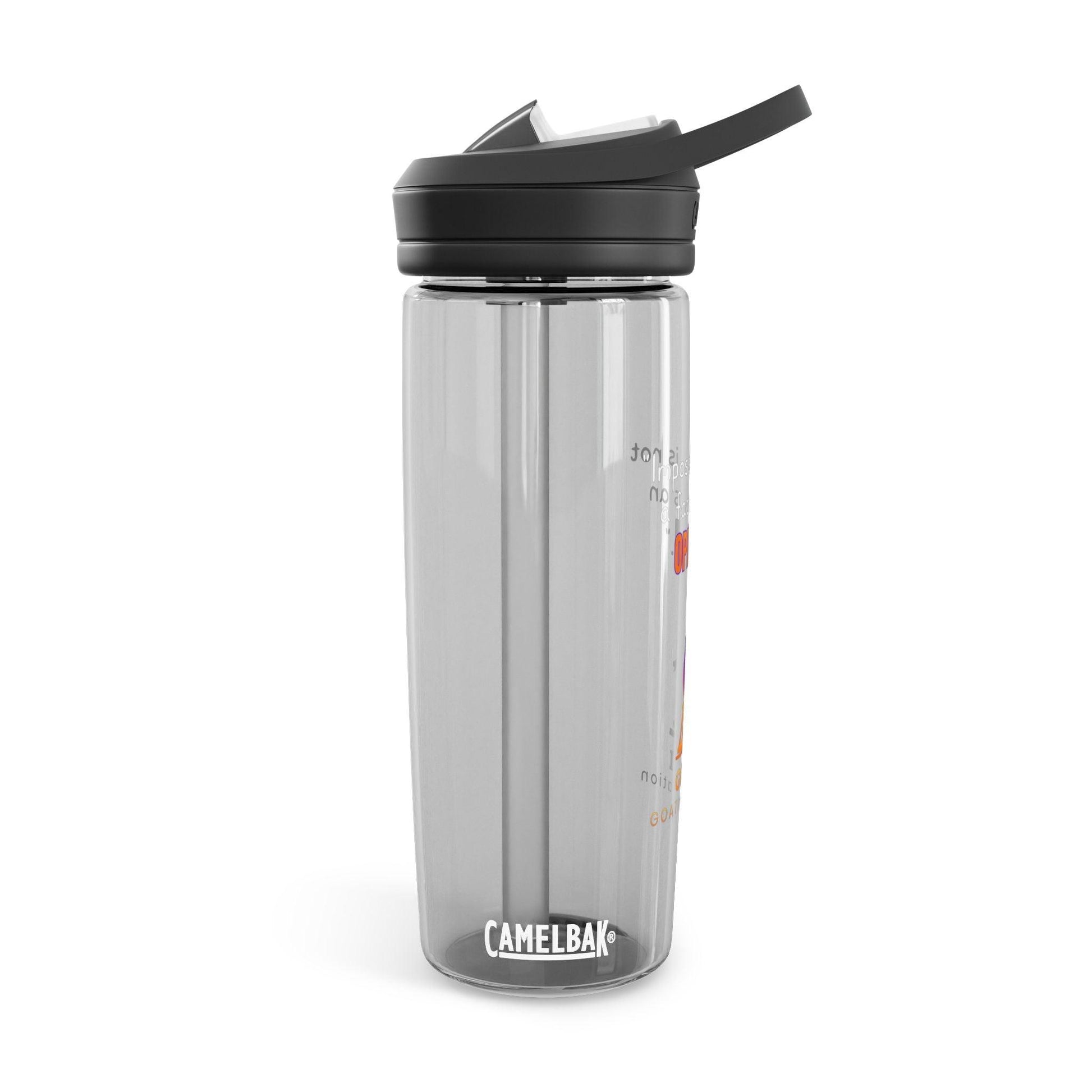GOATI CamelBak Eddy® Water Bottle | “Impossible is Not a Fact. It’s an Opinion”  Motivational 20oz/25oz Hydration Bottle - GOATI