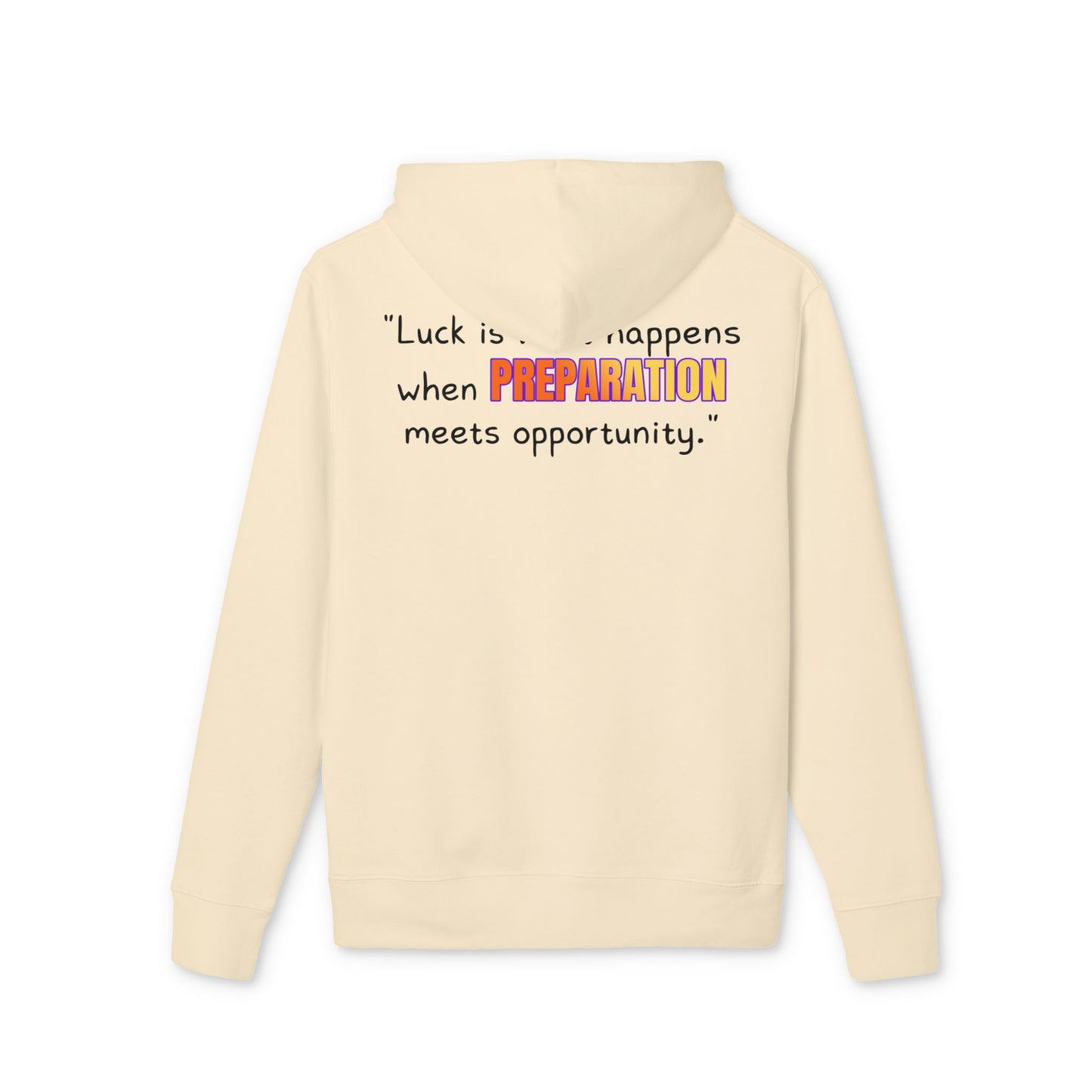 GOATI Unisex Premium Hoodie – 100% Organic Cotton, Heavyweight Fleece | “When Preparation Meets Opportunity” Motivational Hoodie - GOATI