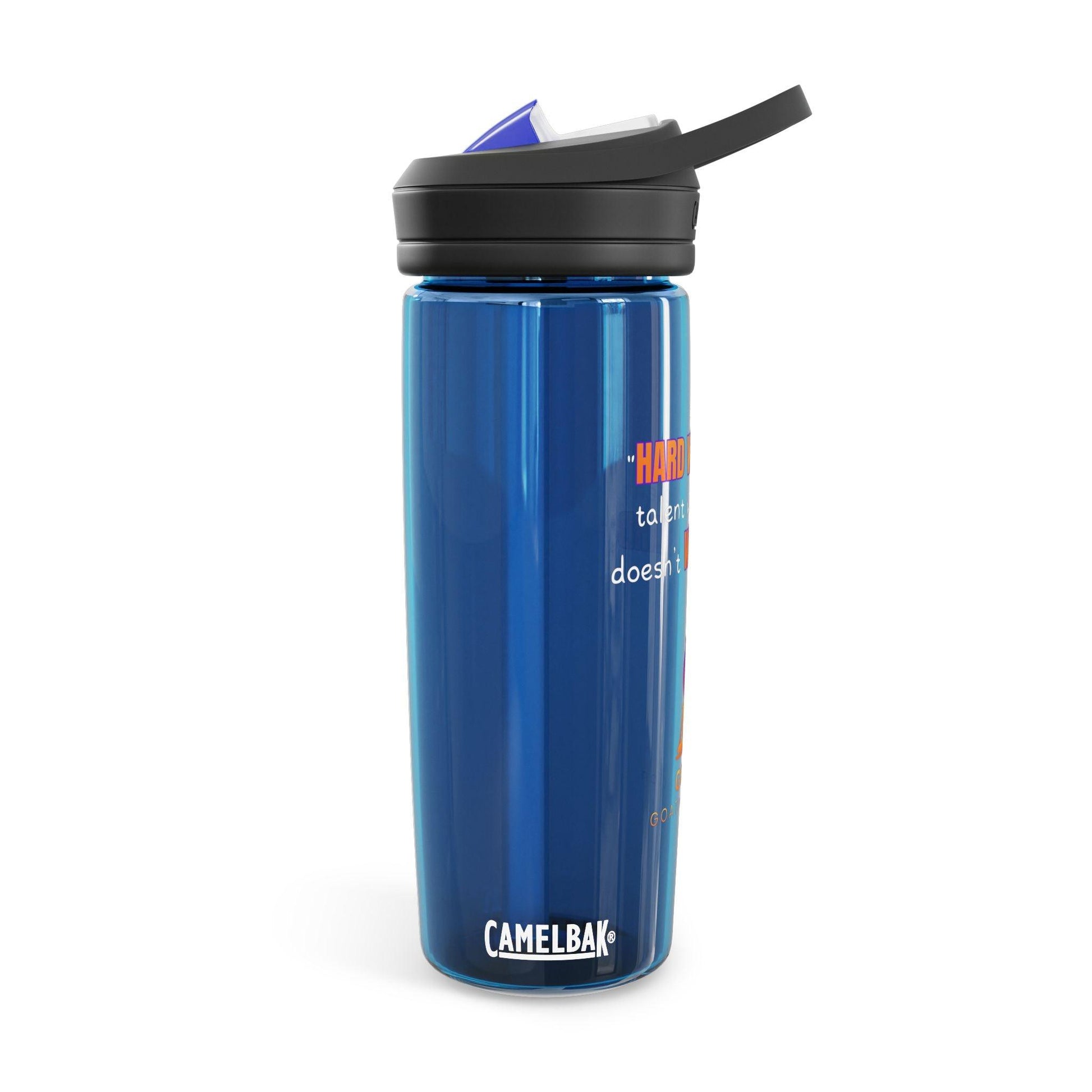 GOATI CamelBak Eddy® Water Bottle | “Hard Work Beats Talent”  Motivational 20oz/25oz Hydration Bottle - GOATI