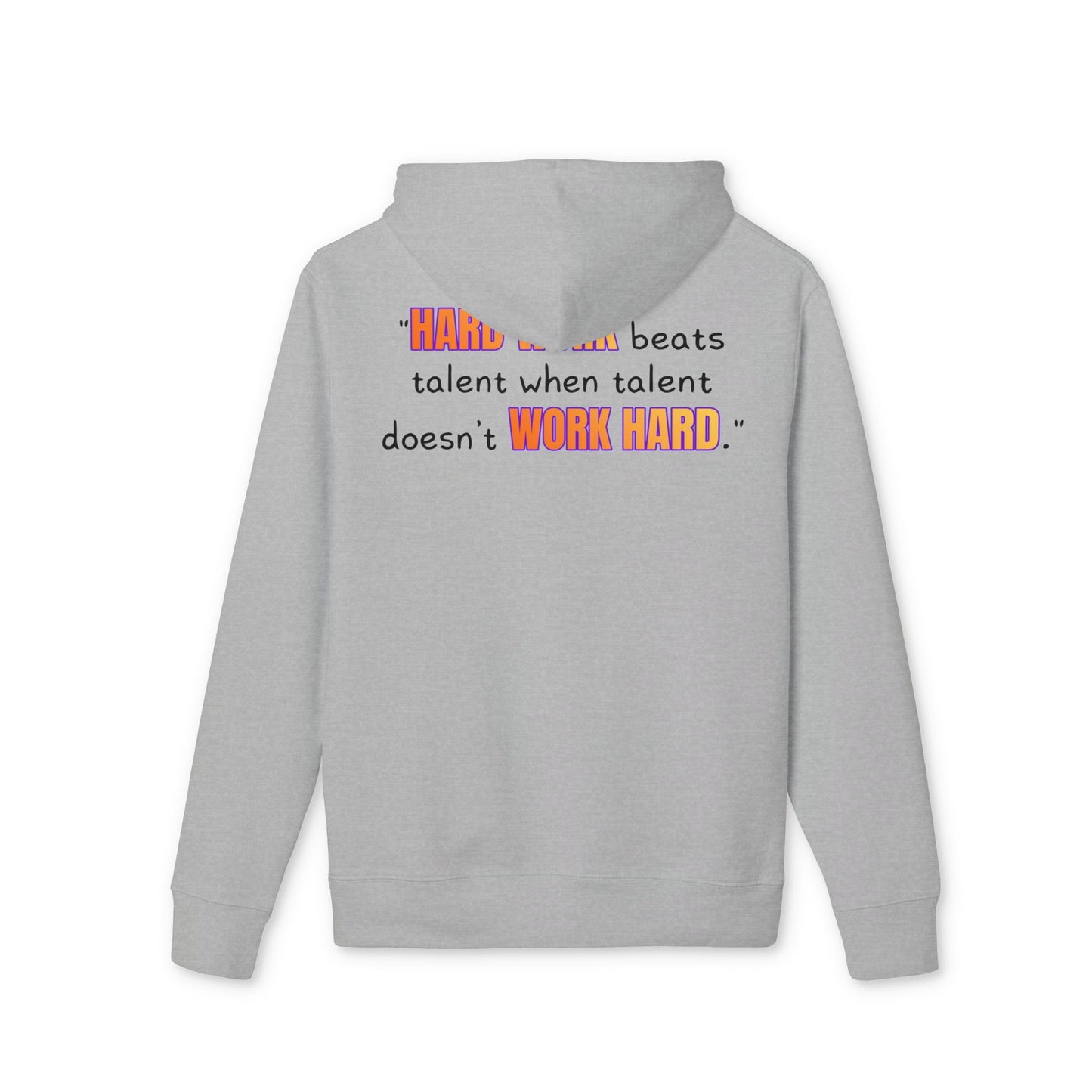 GOATI Unisex Premium Hoodie – 100% Organic Cotton, Heavyweight Fleece | “Hard Work Beats Talent” Motivational Hoodie - GOATI