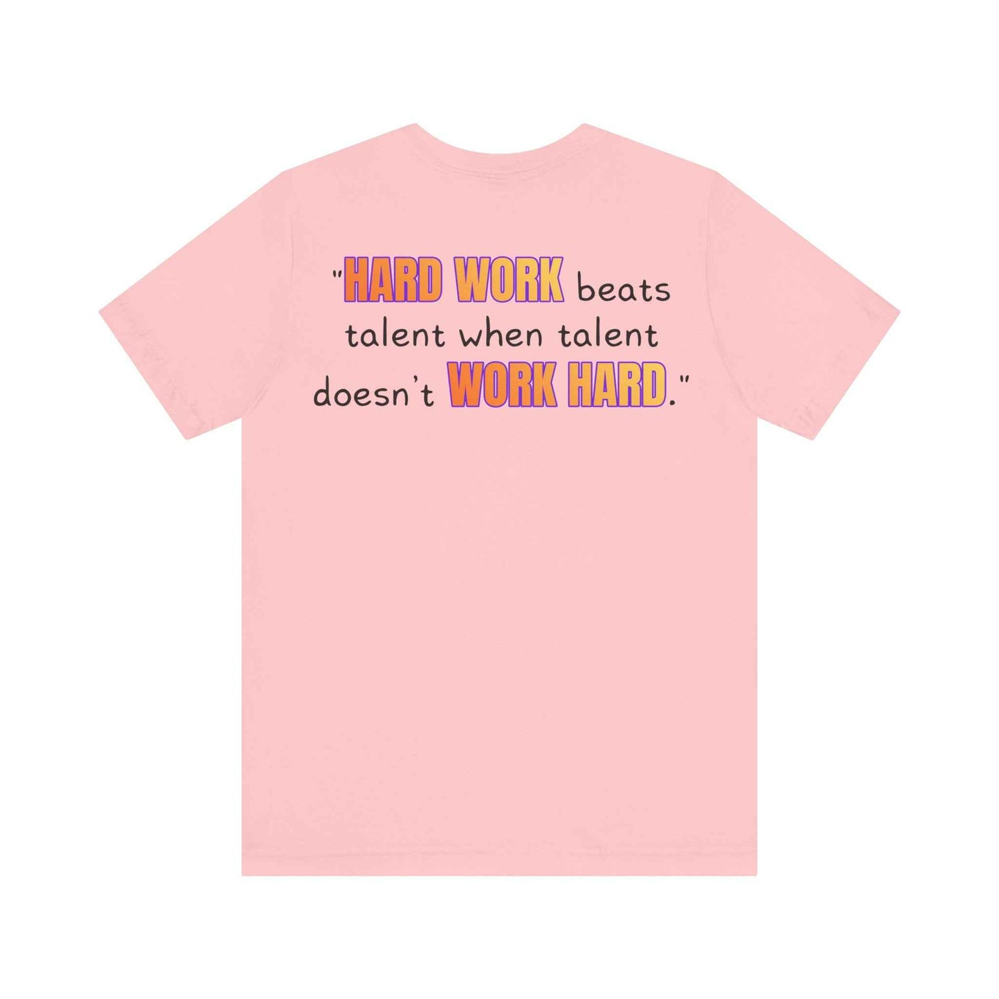 GOATI Unisex Premium Motivational T-shirt | "Hard Work Beats Talent" Airlume Cotton Tee | Soft & Comfortable