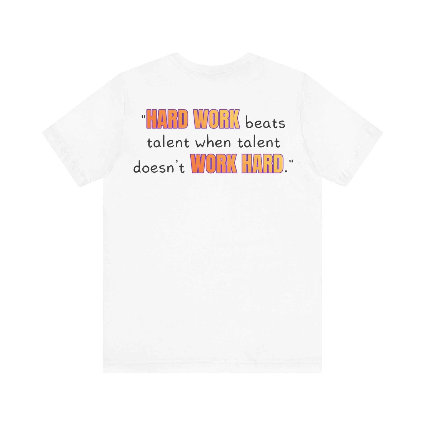 GOATI Unisex Premium Motivational T-shirt | "Hard Work Beats Talent" Airlume Cotton Tee | Soft & Comfortable