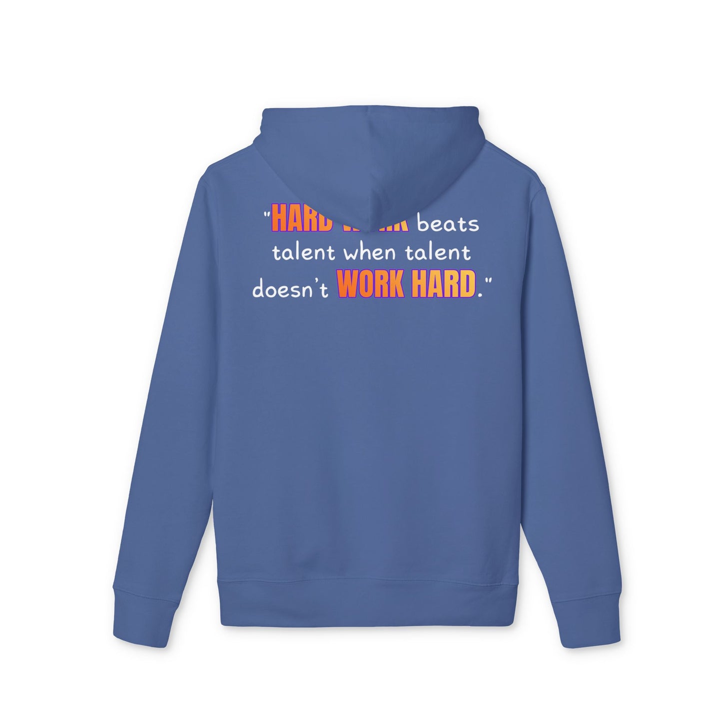 GOATI Unisex Premium Hoodie – 100% Organic Cotton, Heavyweight Fleece | “Hard Work Beats Talent” Motivational Hoodie - GOATI