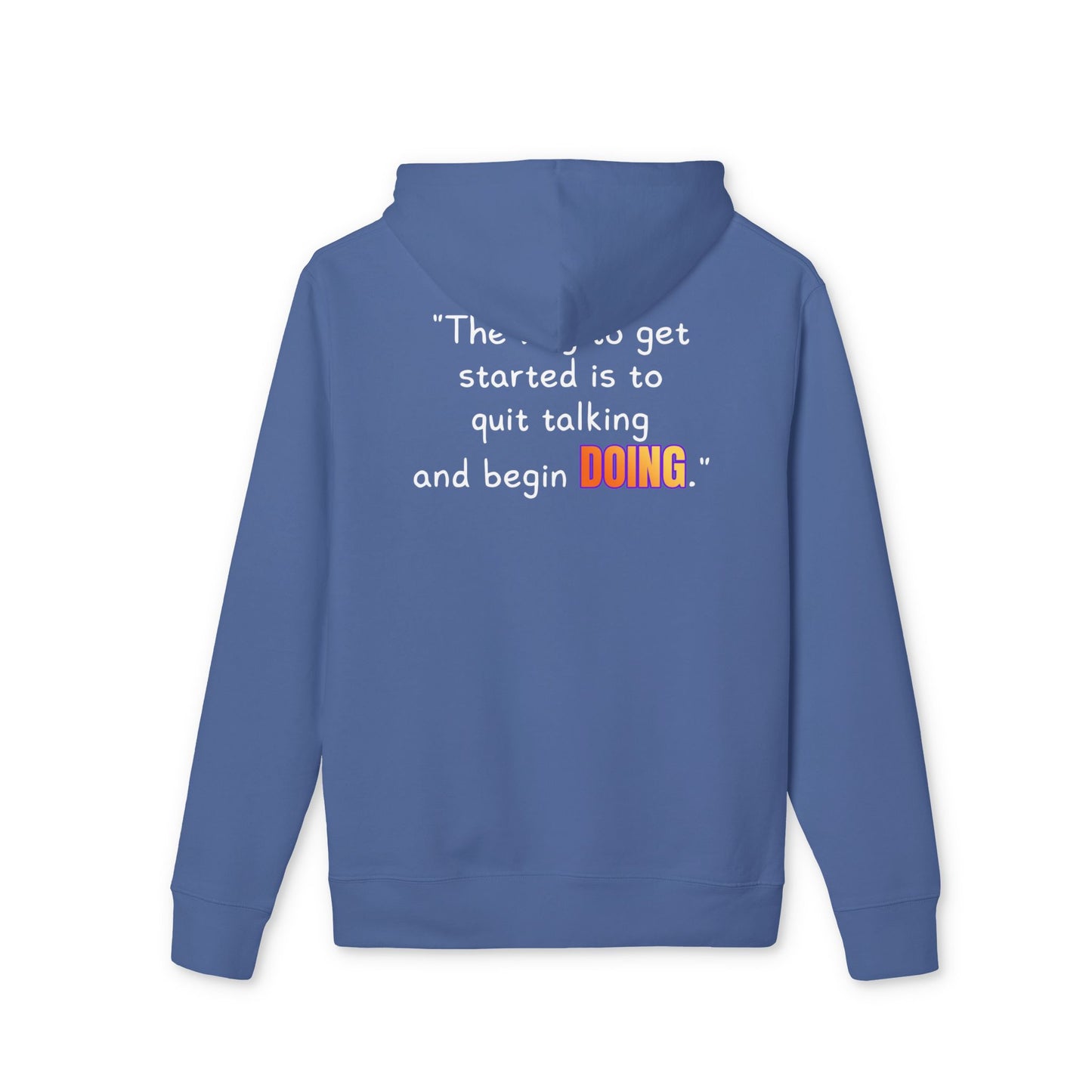 GOATI Unisex Premium Hoodie – 100% Organic Cotton, Heavyweight Fleece | “Quit Talking and Begin Doing” Motivational Hoodie - GOATI