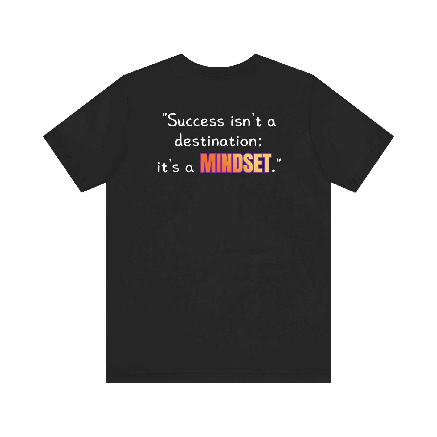 GOATI Unisex Premium Motivational T-shirt | "Success Isn’t a Destination; It’s a Mindset" Airlume Cotton Tee | Soft & Comfortable