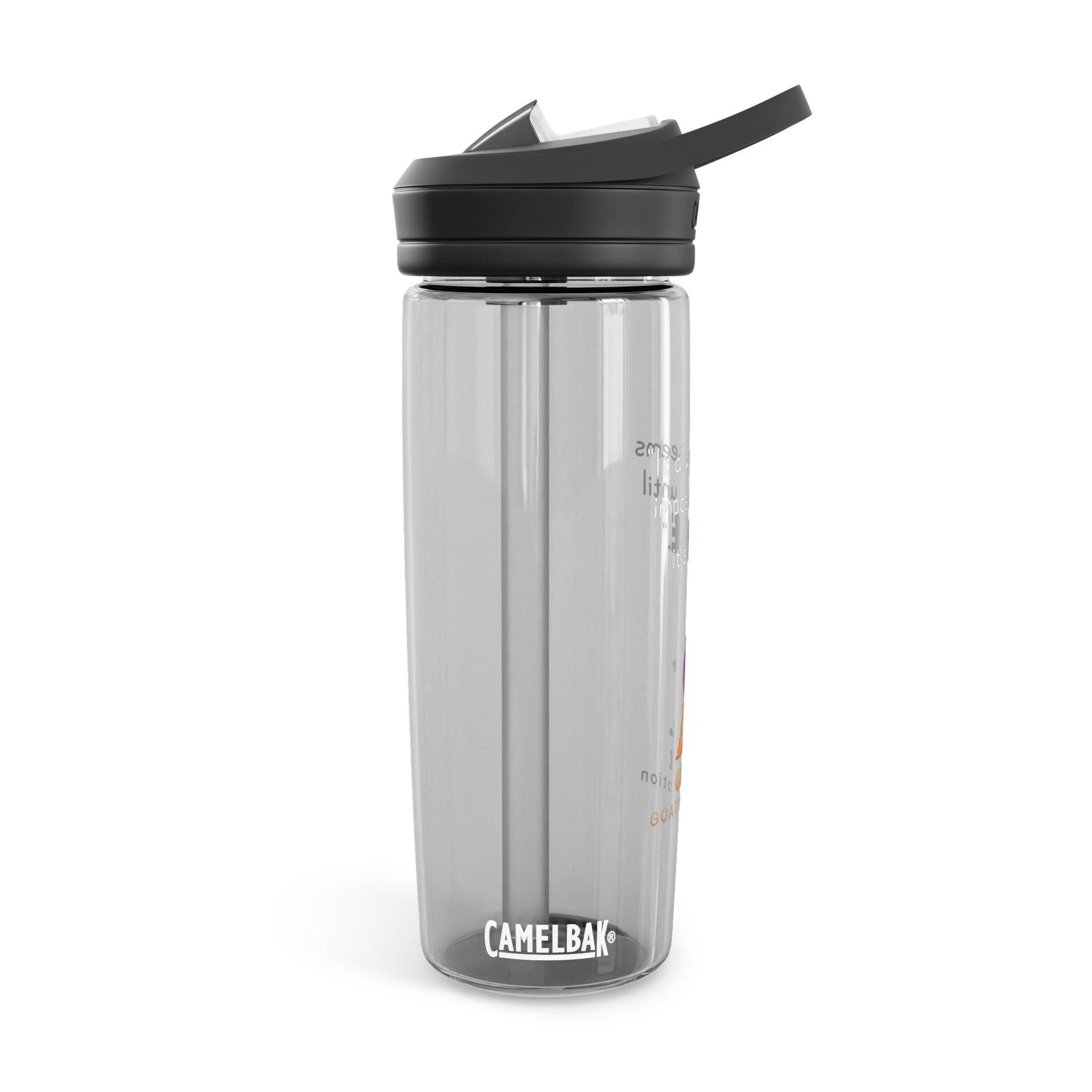 GOATI CamelBak Eddy® Water Bottle | “It Always Seems Impossible Until It’s Done.”  Motivational 20oz/25oz Hydration Bottle - GOATI