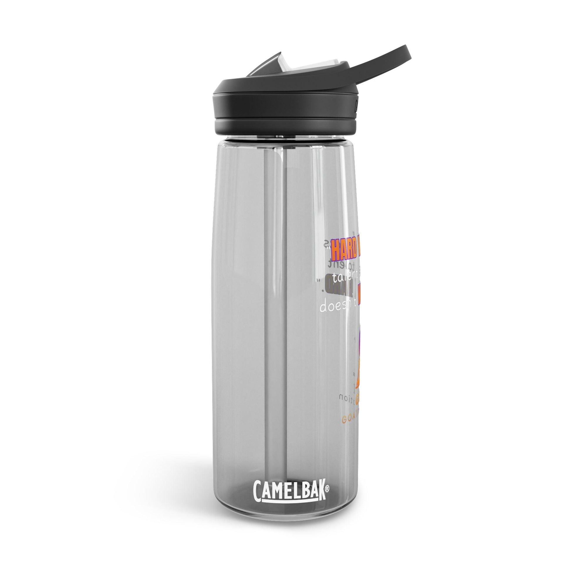 GOATI CamelBak Eddy® Water Bottle | “Hard Work Beats Talent”  Motivational 20oz/25oz Hydration Bottle - GOATI