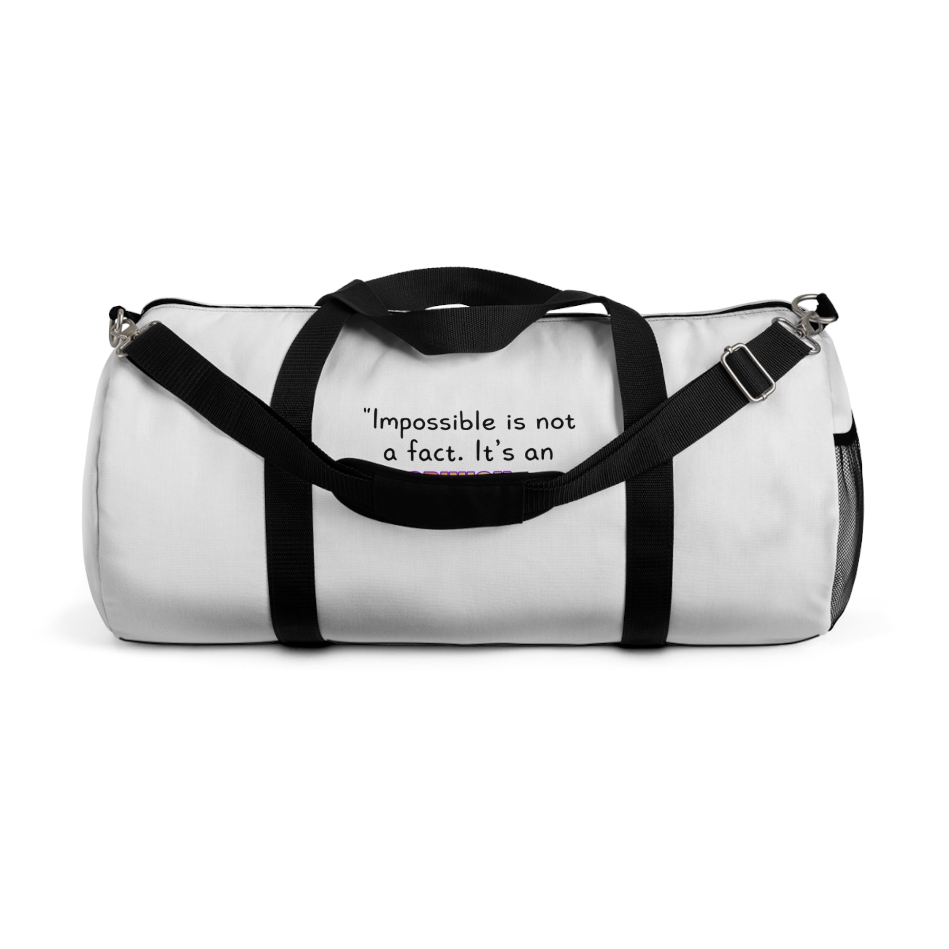 GOATI Motivational Duffel Bag | "Impossible is Not a Fact. It’s an Opinion" | Durable Gym, Fitness & Travel Bag for Everyday Use - GOATI