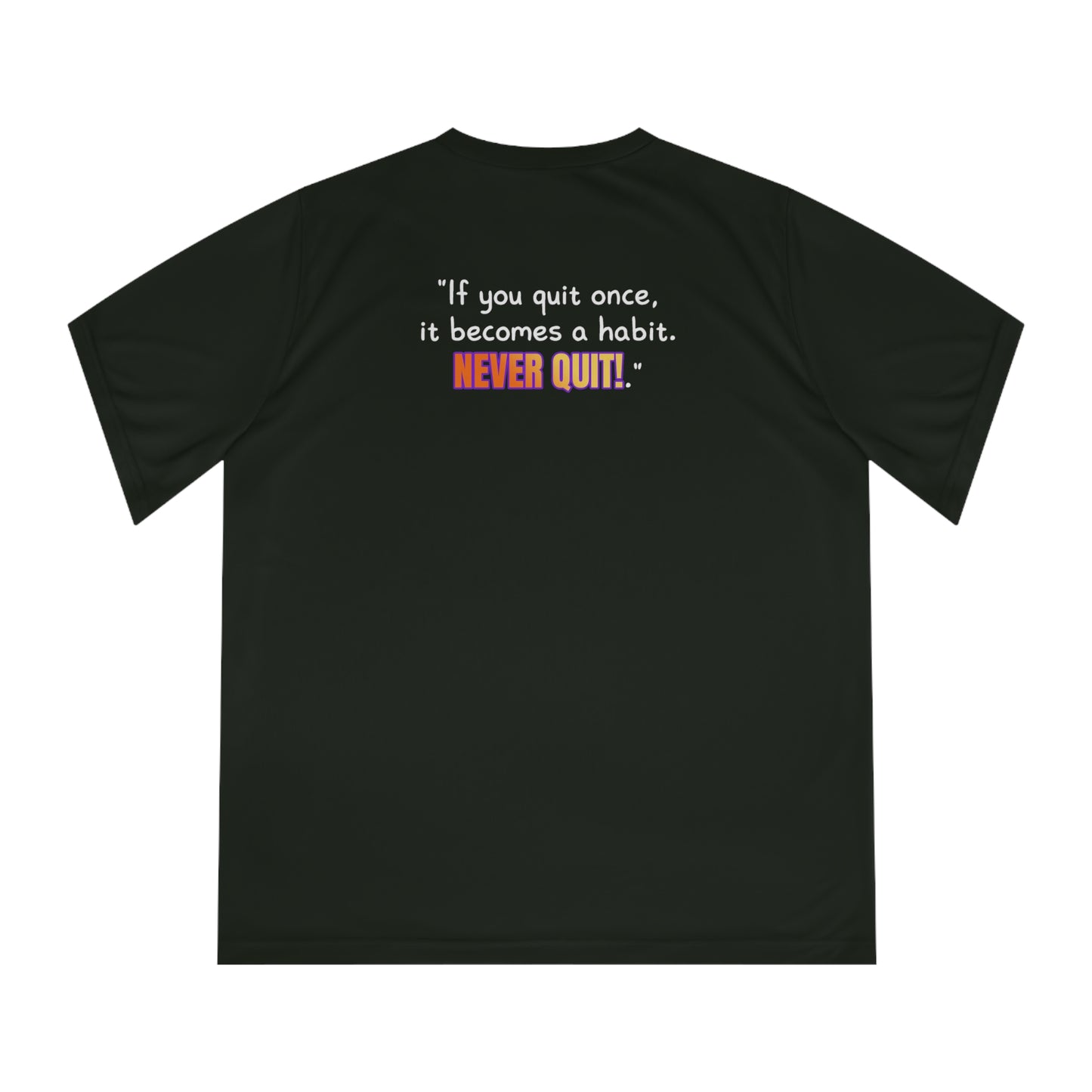 GOATI Women's Performance V-Neck T-Shirt | Moisture-Wicking & Breathable Tee | "If You Quit Once, It Becomes a Habit. Never Quit!" - GOATI
