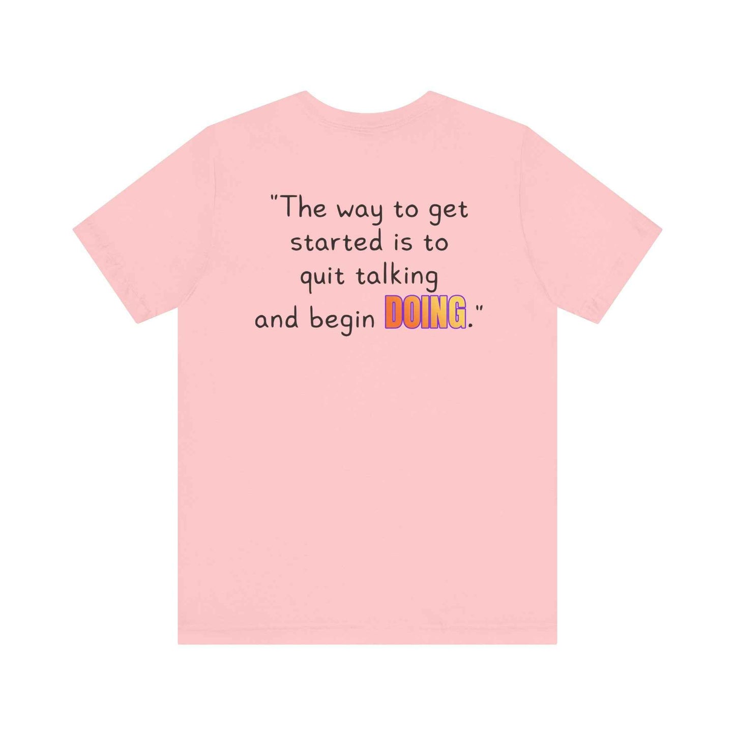 GOATI Unisex Premium Motivational T-shirt | "Quit Talking and Begin Doing" Airlume Cotton Tee | Soft & Comfortable