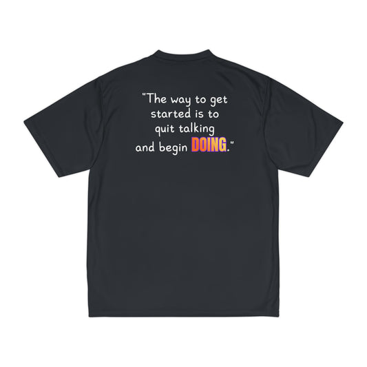 GOATI Men's Performance T-Shirt | Moisture-Wicking & Breathable Tee | "Quit Talking and Begin Doing"