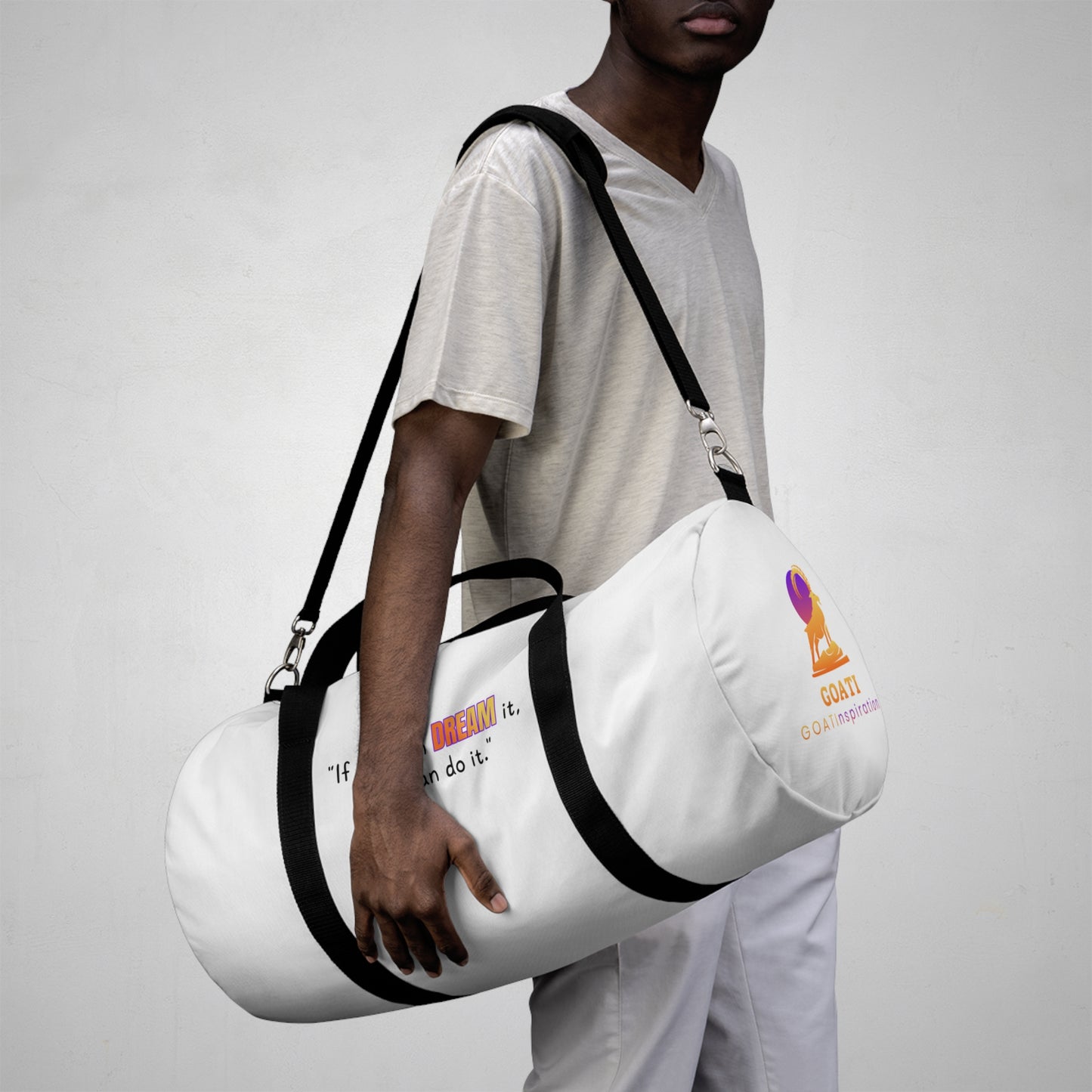 GOATI Motivational Duffel Bag | "If You Can Dream It, You Can Do It" | Durable Gym, Fitness & Travel Bag for Everyday Use - GOATI