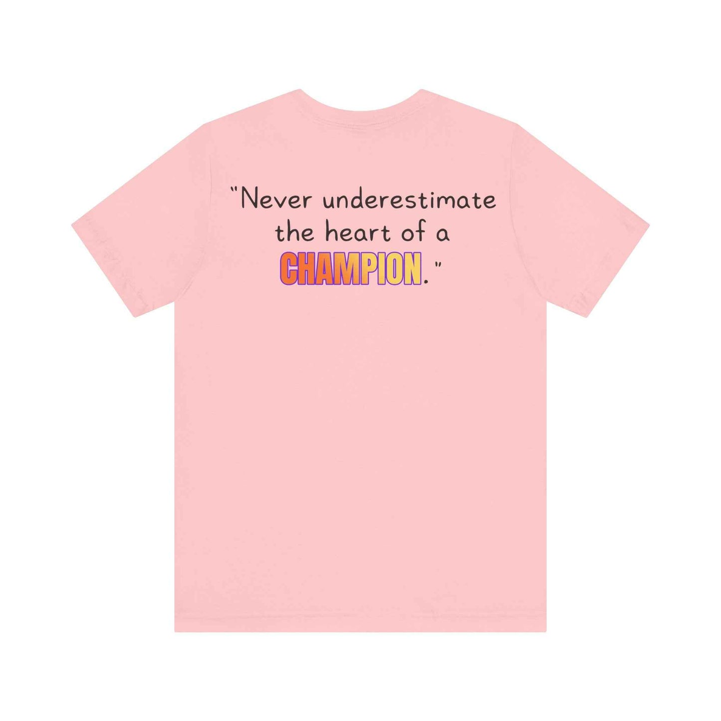GOATI Unisex Premium Motivational T-shirt | "Heart of a Champion" Airlume Cotton Tee | Soft & Comfortable