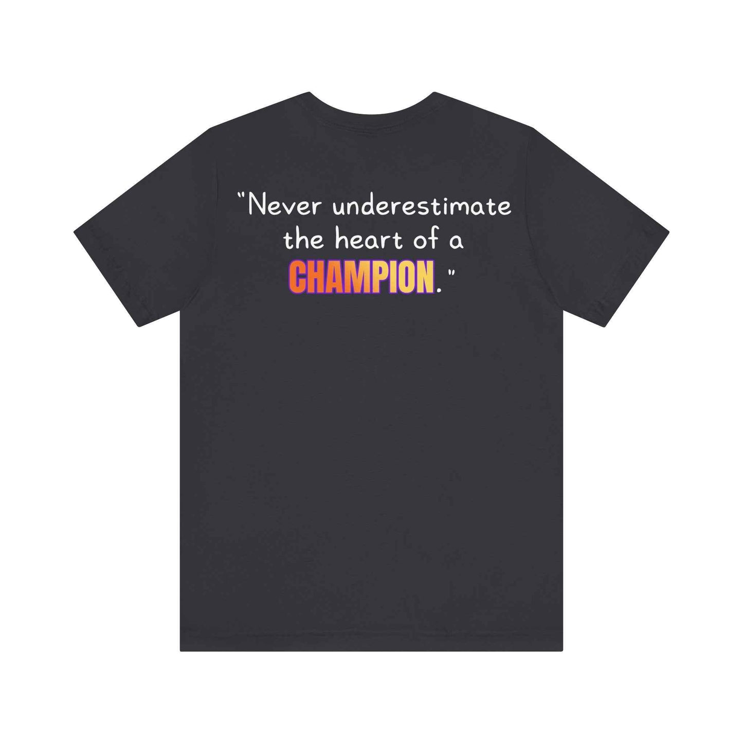 GOATI Unisex Premium Motivational T-shirt | "Heart of a Champion" Airlume Cotton Tee | Soft & Comfortable