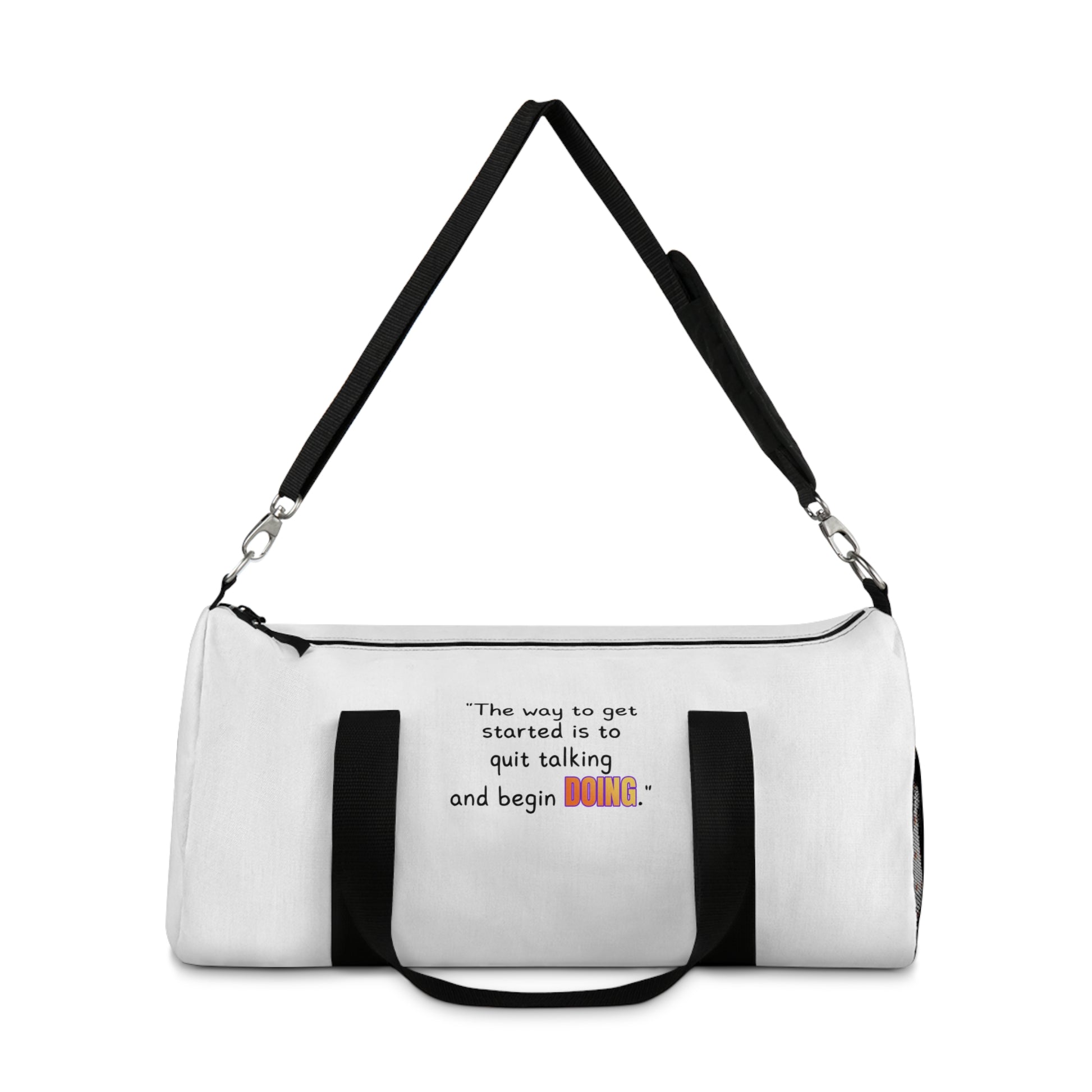 GOATI Motivational Duffel Bag | "Quit Talking and Begin Doing" | Durable Gym, Fitness & Travel Bag for Everyday Use - GOATI