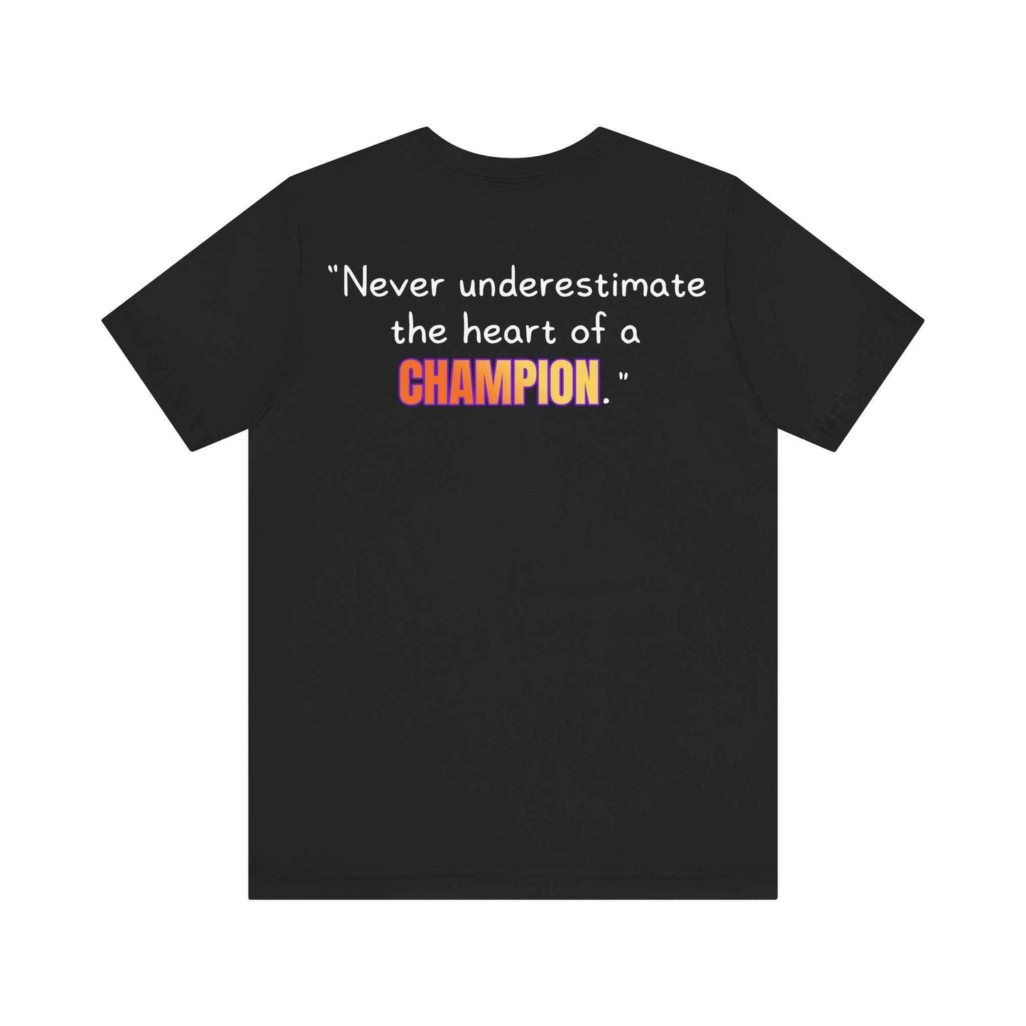 GOATI Unisex Premium Motivational T-shirt | "Heart of a Champion" Airlume Cotton Tee | Soft & Comfortable
