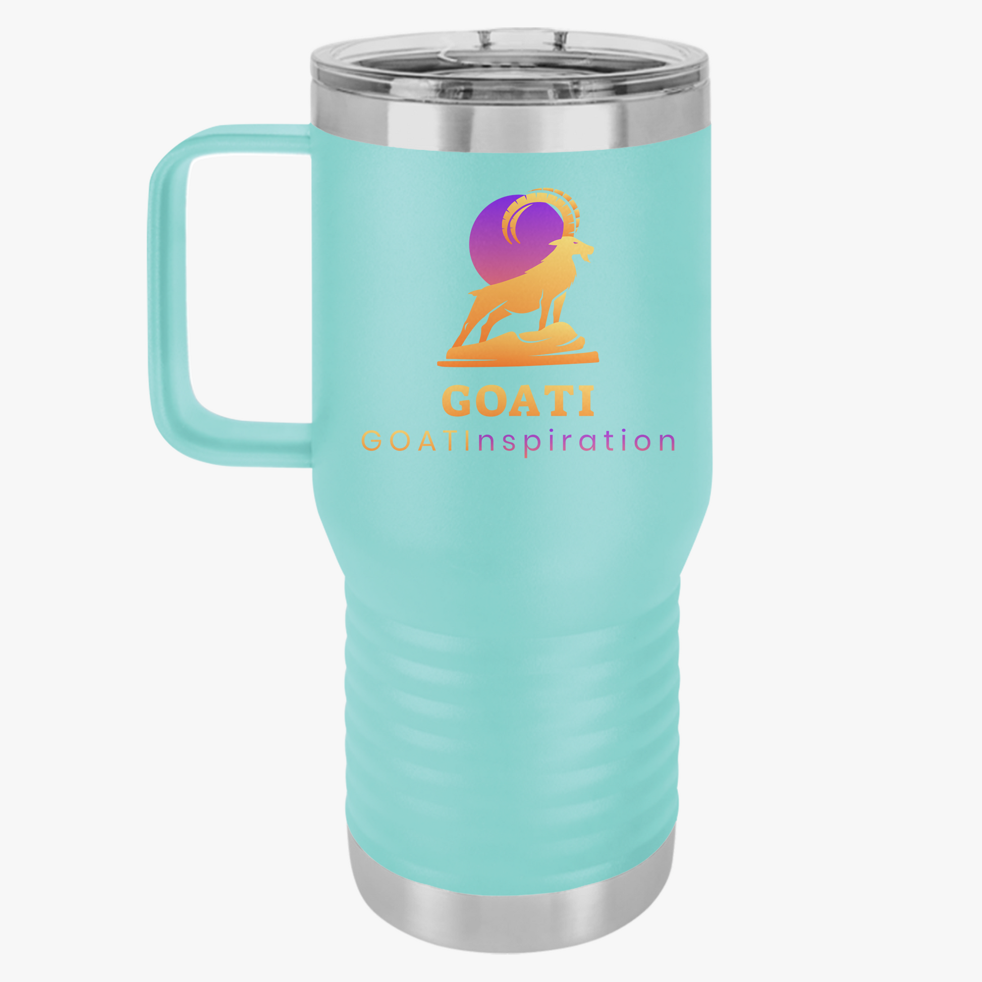 GOATI 20oz Insulated Travel Mug | "If You Quit Once, It Becomes a Habit. Never Quit!" Motivational Quote - GOATI