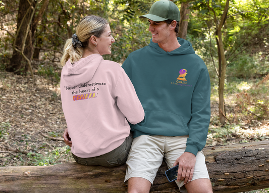 GOATI Unisex Premium Hoodie – 100% Organic Cotton, Heavyweight Fleece | “Heart of a Champion” Motivational Hoodie - GOATI