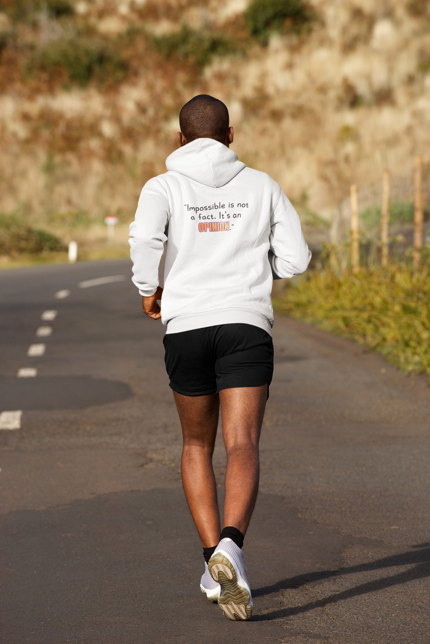 GOATI Unisex Premium Hoodie – 100% Organic Cotton, Heavyweight Fleece | “Impossible is Not a Fact. It’s an Opinion” Motivational Hoodie - GOATI