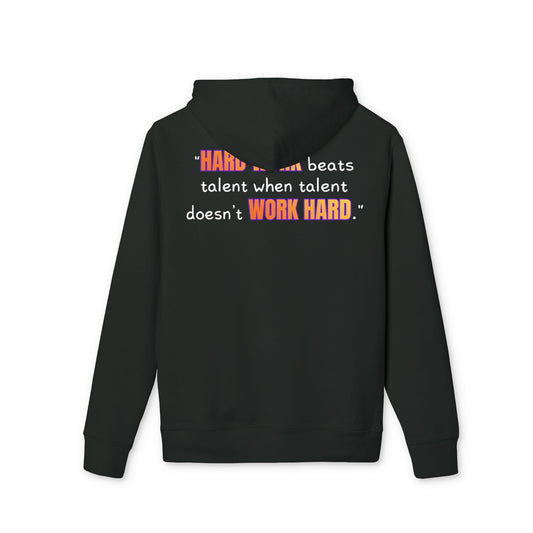 GOATI Unisex Premium Hoodie – 100% Organic Cotton, Heavyweight Fleece | “Hard Work Beats Talent” Motivational Hoodie - GOATI