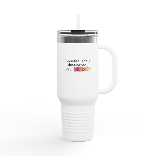 GOATI 40oz Insulated Travel Mug | "Success Isn’t a Destination; It’s a Mindset" Motivational Quote - GOATI