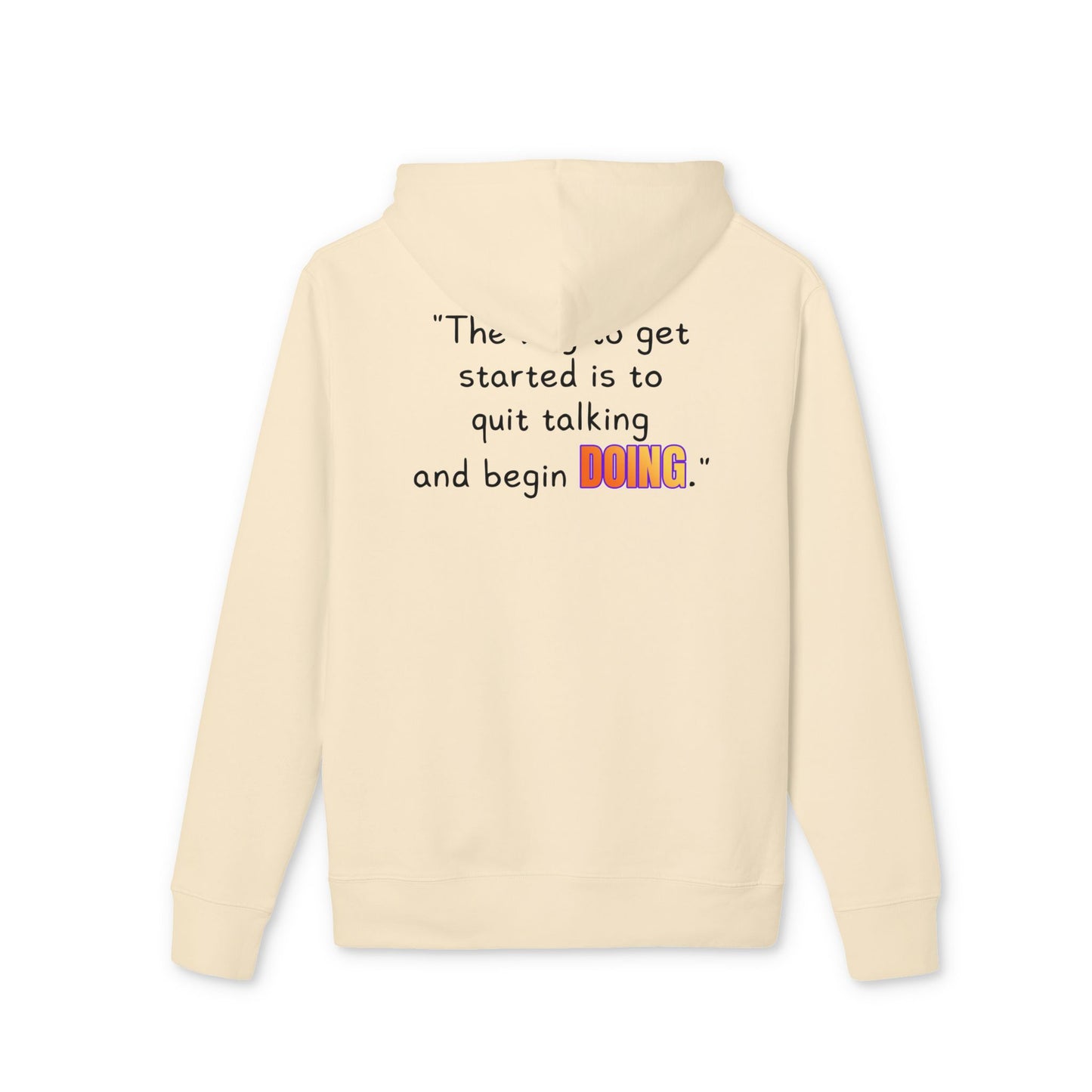 GOATI Unisex Premium Hoodie – 100% Organic Cotton, Heavyweight Fleece | “Quit Talking and Begin Doing” Motivational Hoodie - GOATI