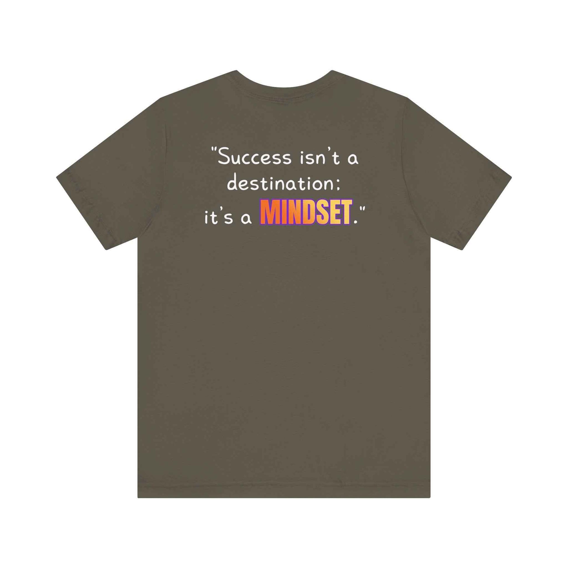 GOATI Unisex Premium Motivational T-shirt | "Success Isn’t a Destination; It’s a Mindset" Airlume Cotton Tee | Soft & Comfortable