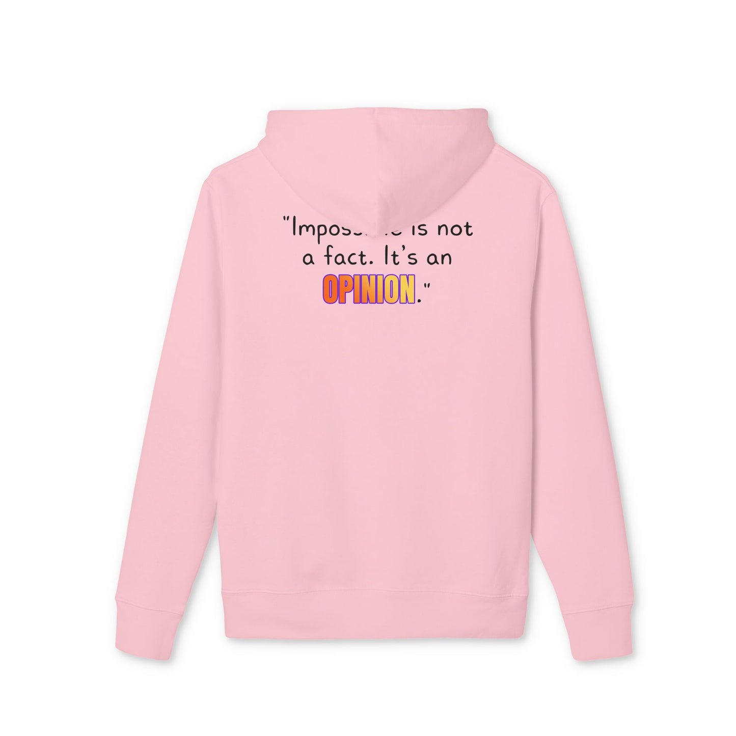 GOATI Unisex Premium Hoodie – 100% Organic Cotton, Heavyweight Fleece | “Impossible is Not a Fact. It’s an Opinion” Motivational Hoodie - GOATI