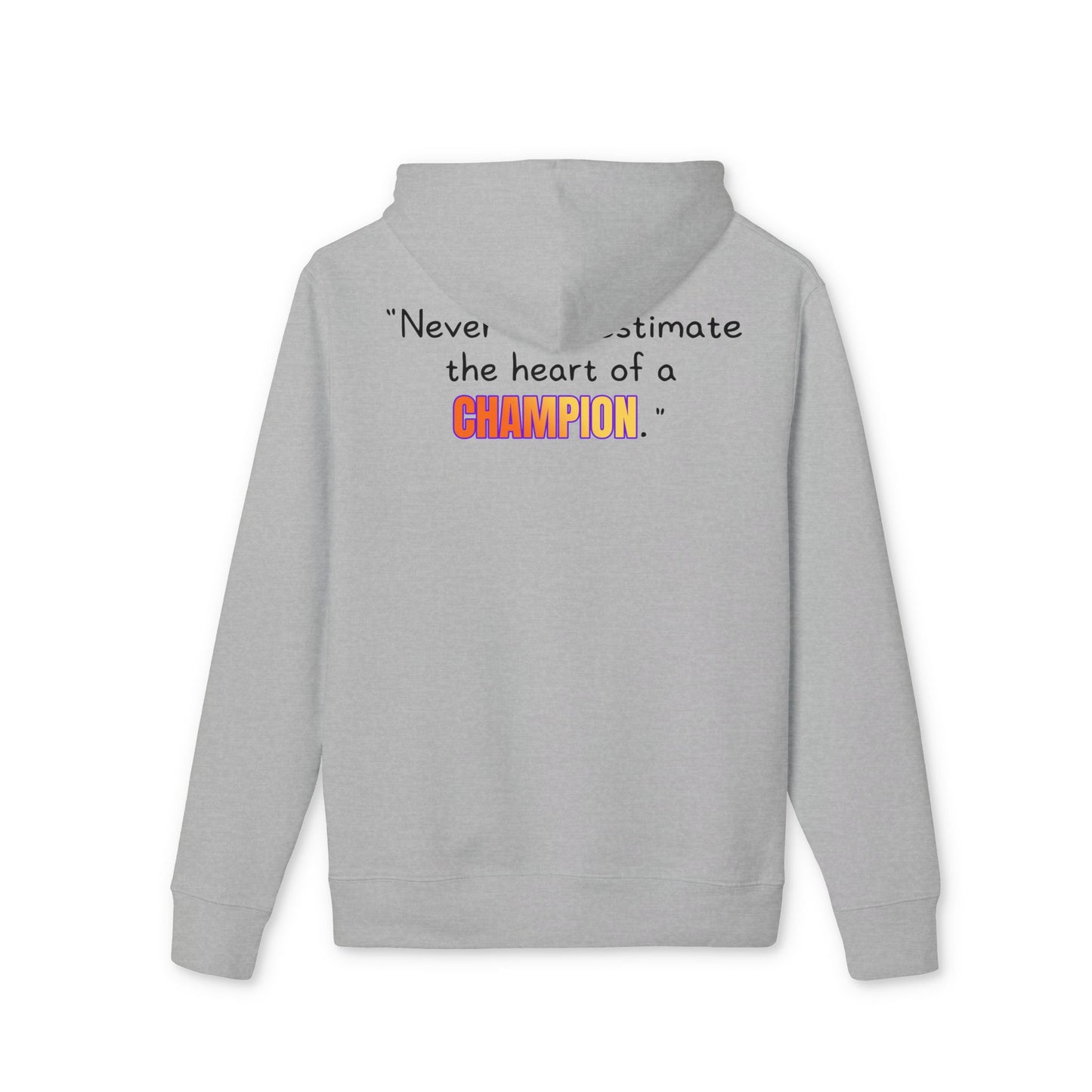 GOATI Unisex Premium Hoodie – 100% Organic Cotton, Heavyweight Fleece | “Heart of a Champion” Motivational Hoodie - GOATI