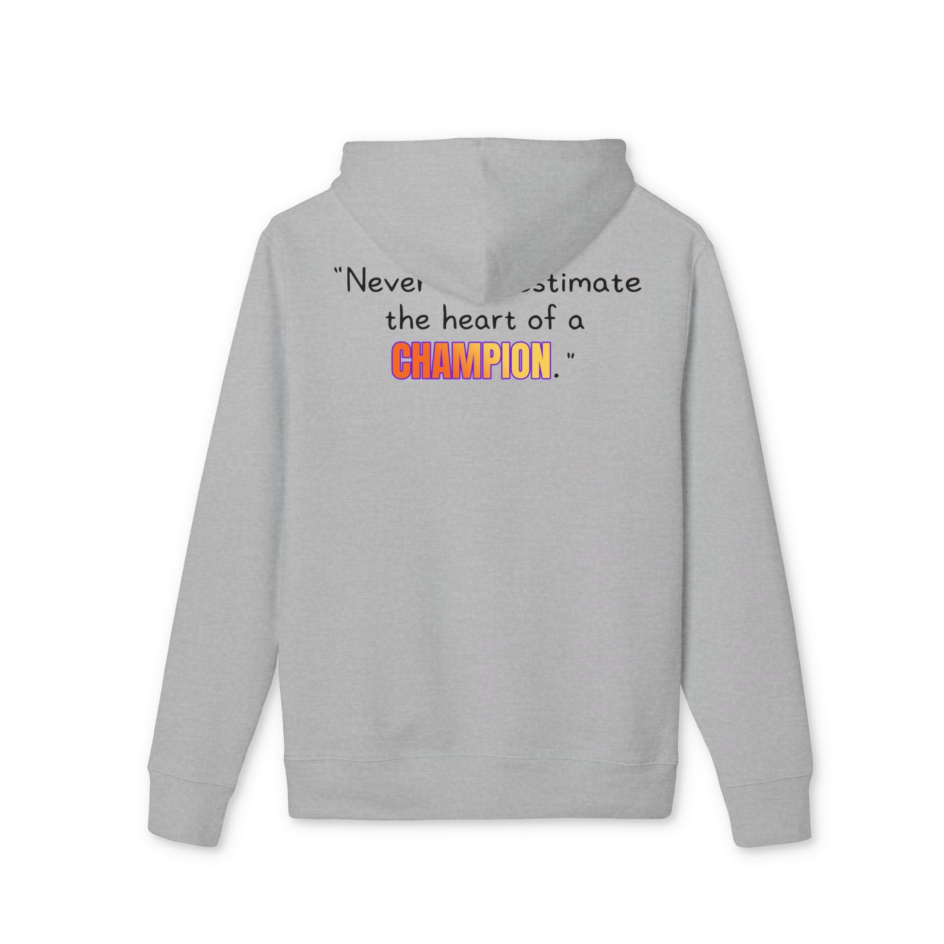 GOATI Unisex Premium Hoodie – 100% Organic Cotton, Heavyweight Fleece | “Heart of a Champion” Motivational Hoodie - GOATI