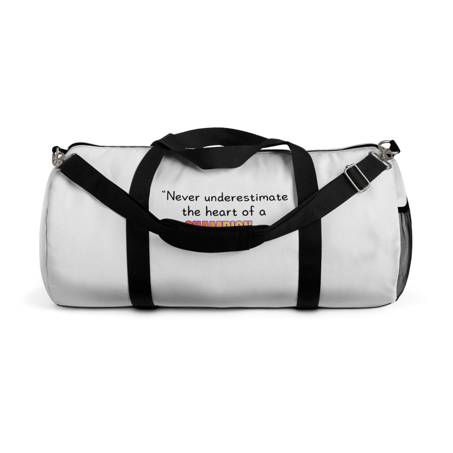 GOATI Motivational Duffel Bag - "Heart of a Champion" | Durable Gym, Fitness & Travel Bag for Everyday Use - GOATI
