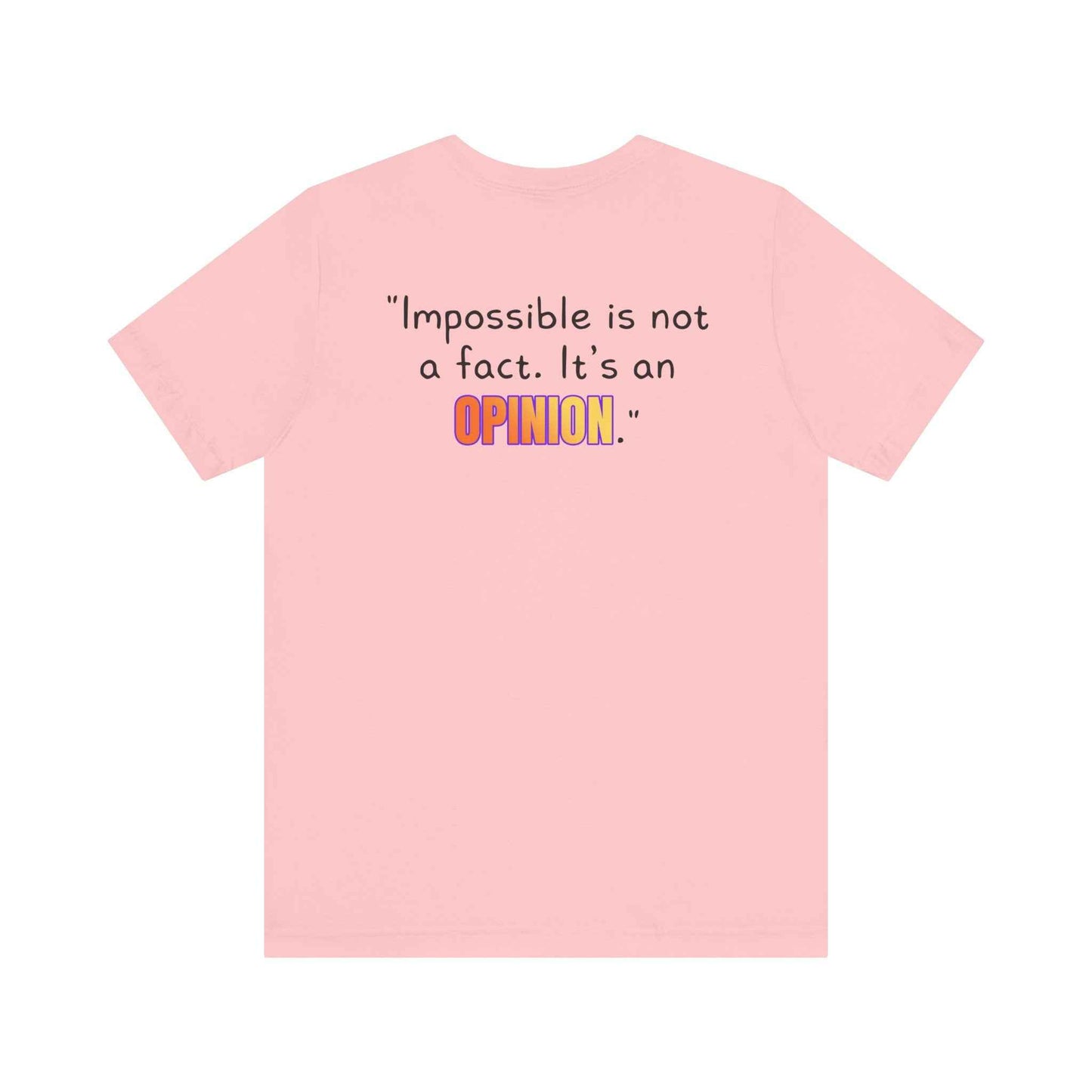 GOATI Unisex Premium Motivational T-shirt | "Impossible is Not a Fact. It’s an Opinion" Airlume Cotton Tee | Soft & Comfortable