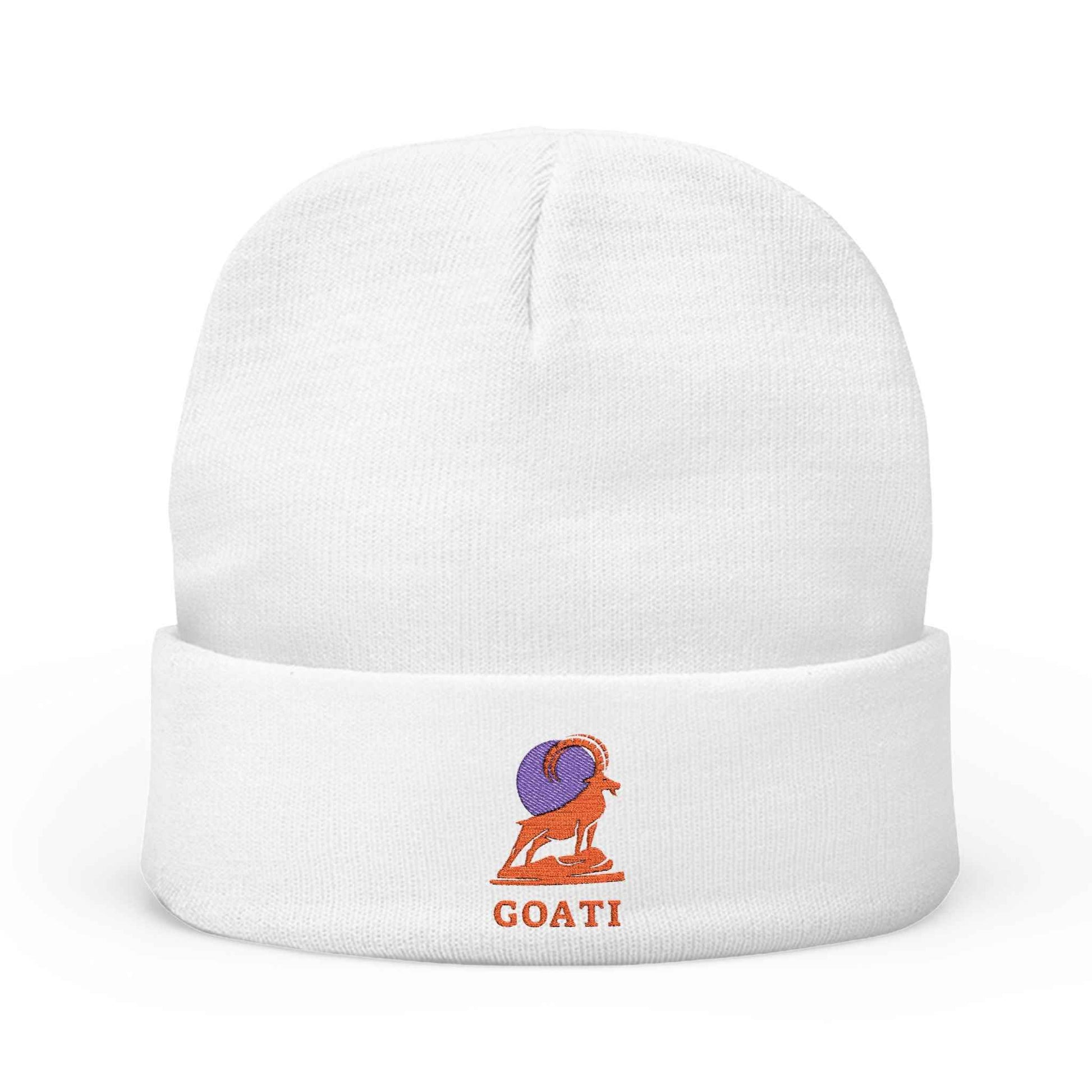 GOATI Logo Beanie Hat | Stay Warm, Stay Relentless | Soft, Warm Wool Knit Hat for Winter or Everyday Wear