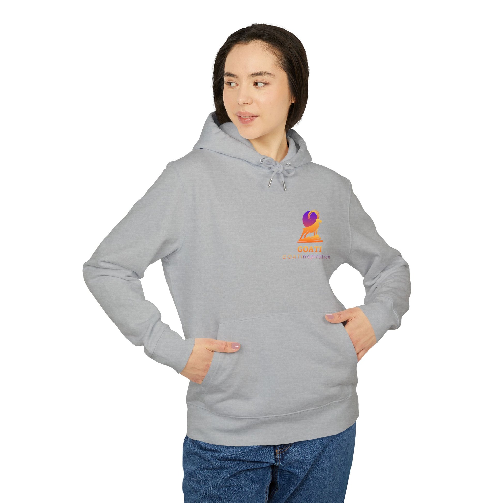 GOATI Unisex Premium Hoodie – 100% Organic Cotton, Heavyweight Fleece | “Heart of a Champion” Motivational Hoodie - GOATI