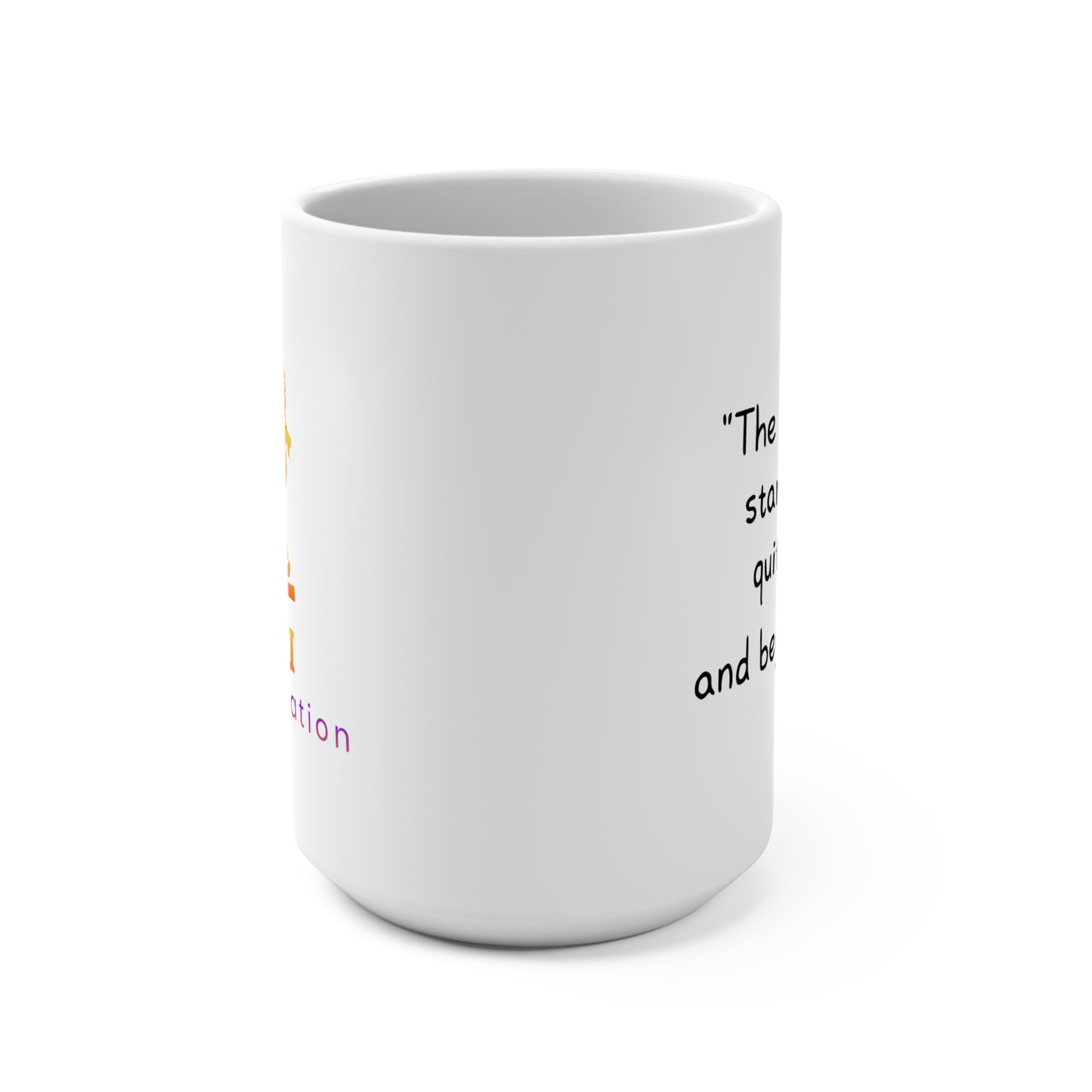 GOATI White Ceramic Mug – 15oz | "Quit Talking and Begin Doing" Motivational Coffee Mug - GOATI