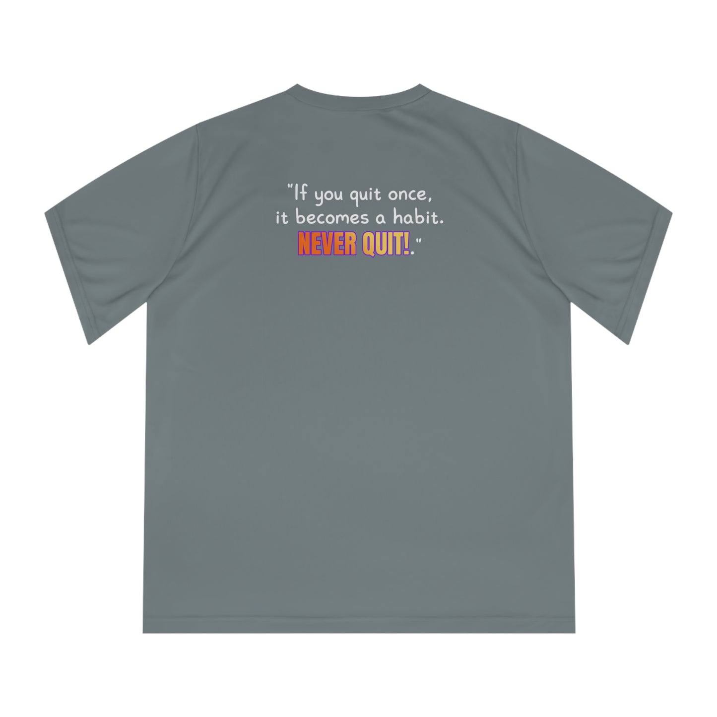GOATI Women's Performance V-Neck T-Shirt | Moisture-Wicking & Breathable Tee | "If You Quit Once, It Becomes a Habit. Never Quit!" - GOATI