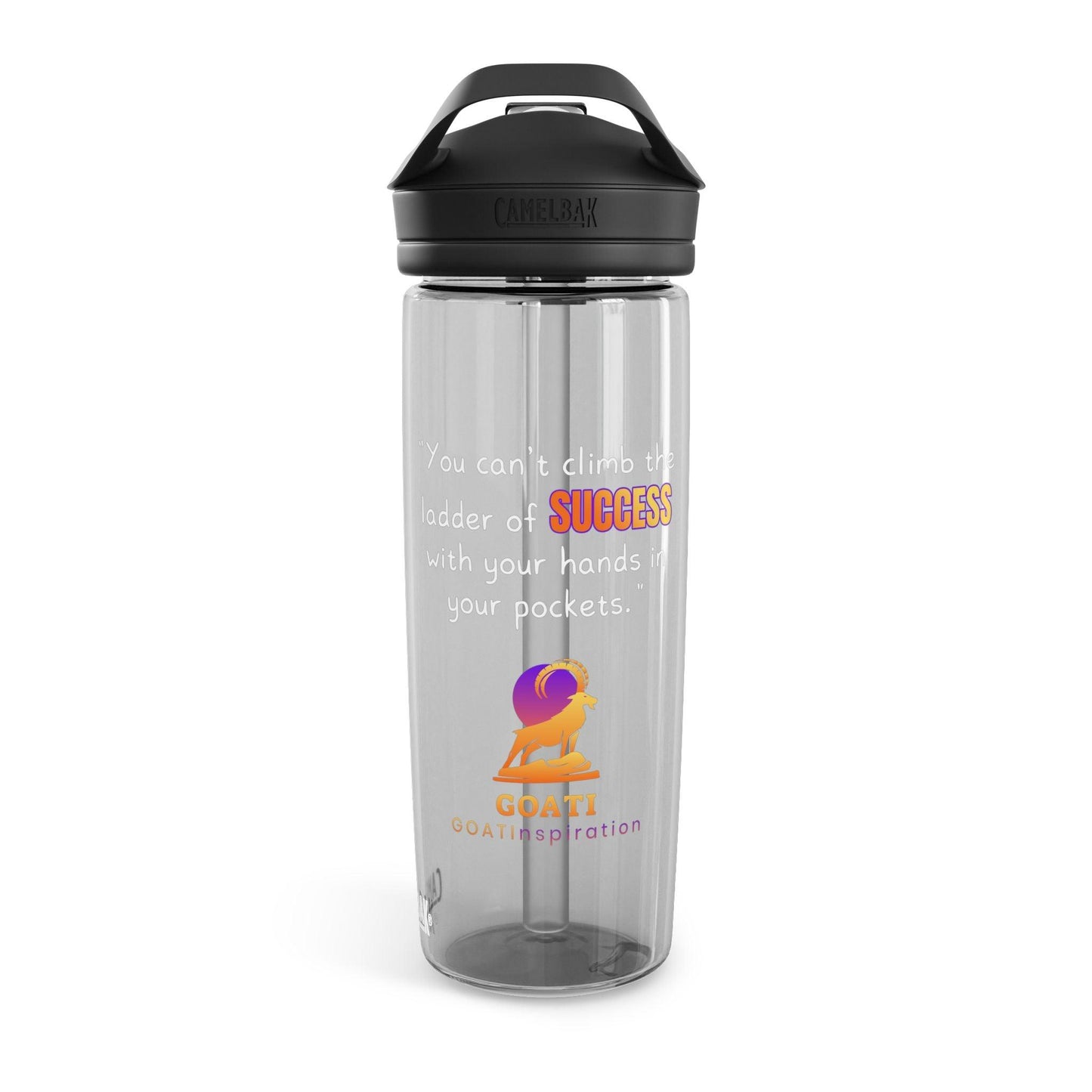 GOATI CamelBak Eddy® Water Bottle | “You Can’t Climb the Ladder of Success”  Motivational 20oz/25oz Hydration Bottle - GOATI