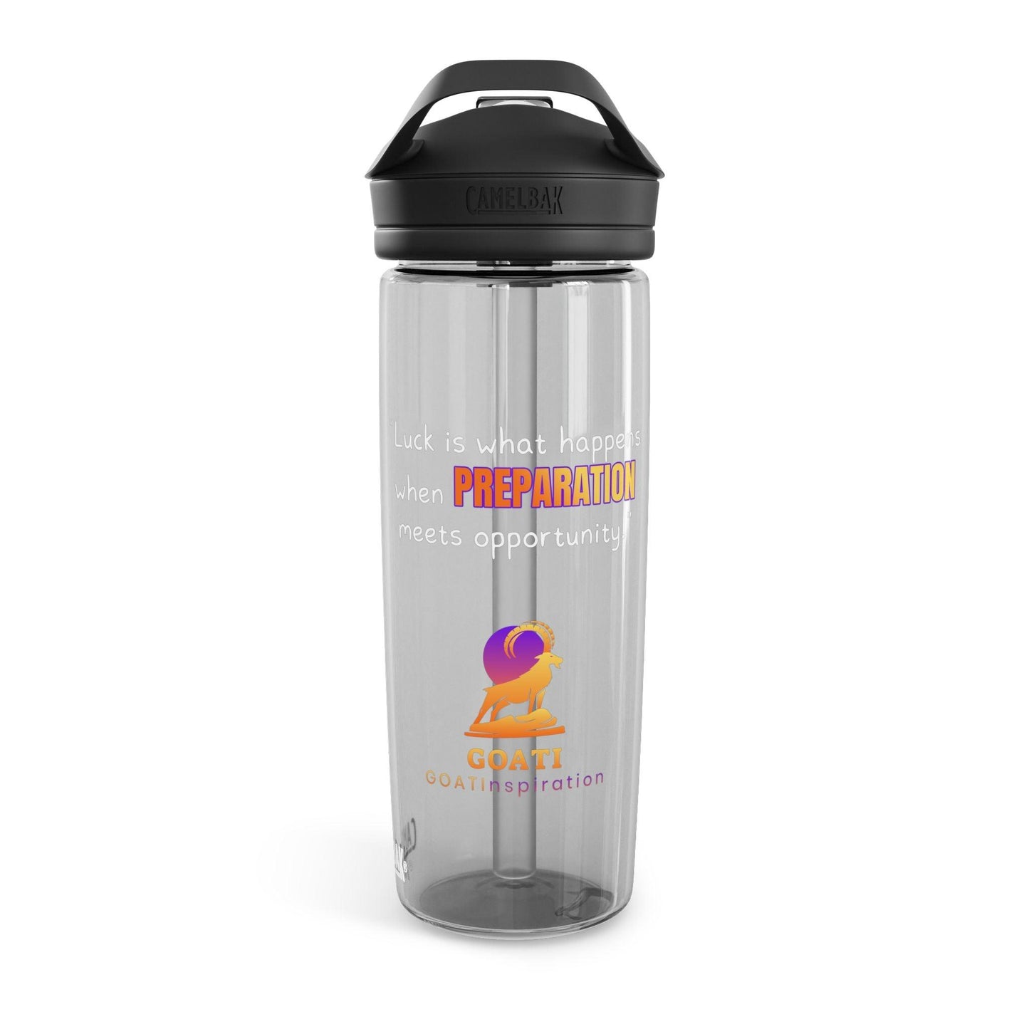 GOATI CamelBak Eddy® Water Bottle | “When Preparation Meets Opportunity”  Motivational 20oz/25oz Hydration Bottle - GOATI