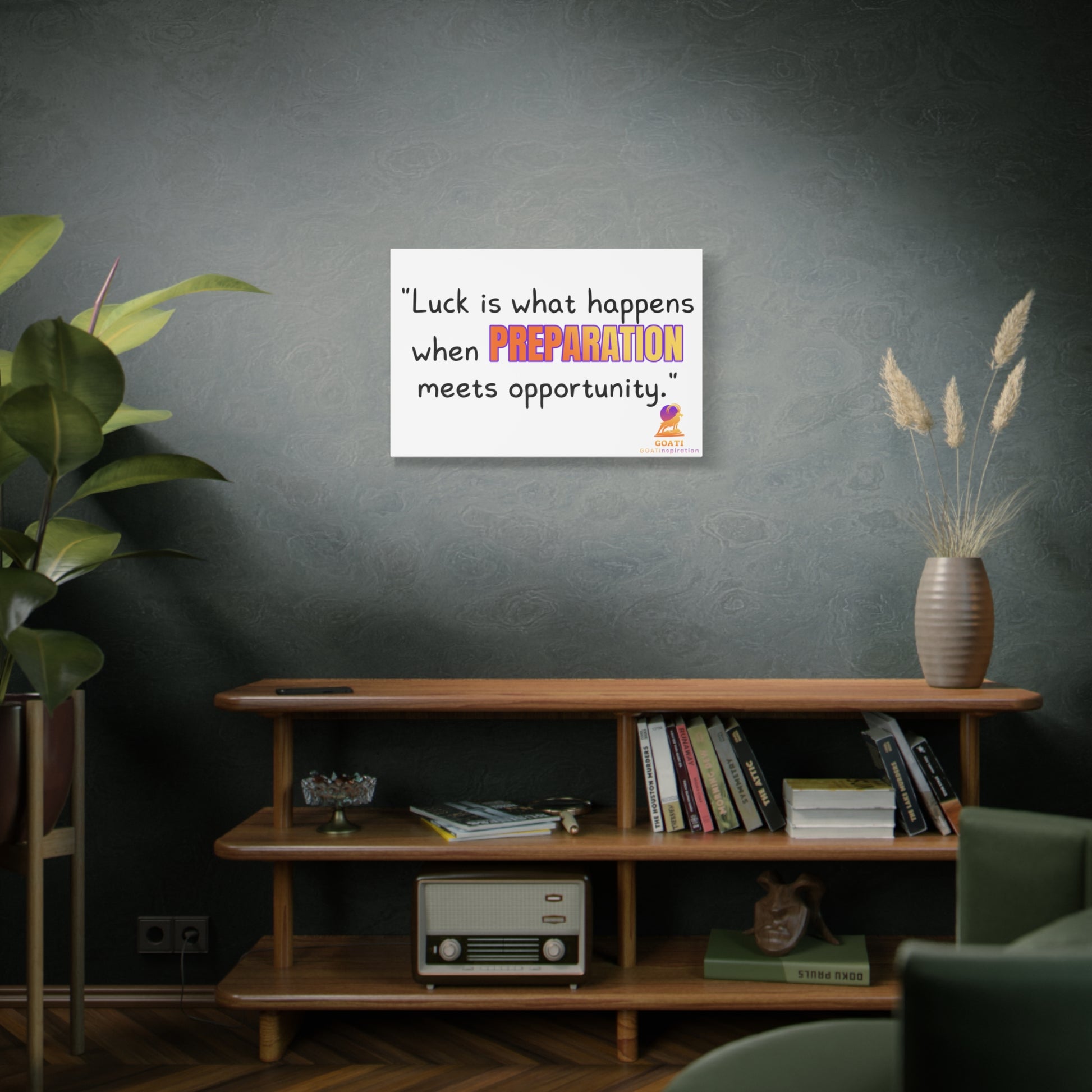 GOATI Motivational Canvas Wall Art – "When Preparation Meets Opportunity" | Inspirational Quote for Home, Office, or Gym - GOATI