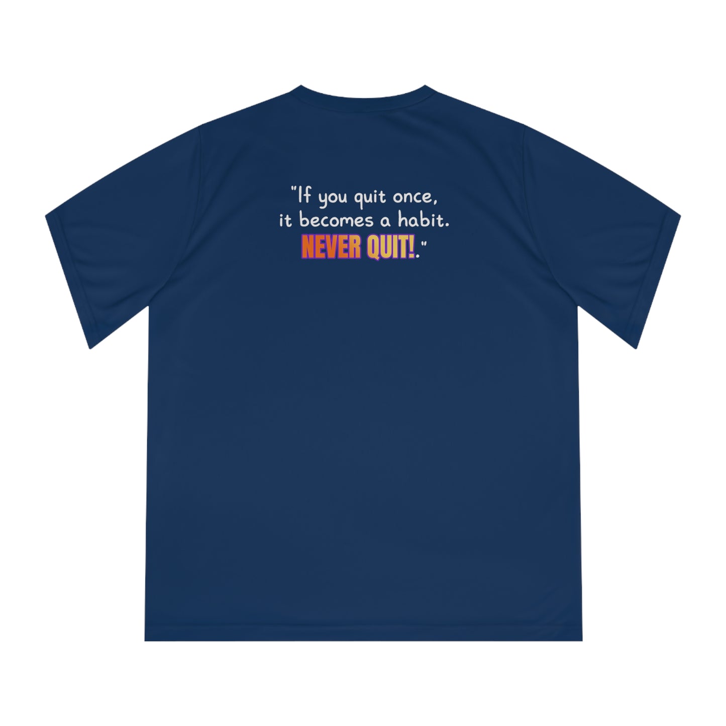 GOATI Women's Performance V-Neck T-Shirt | Moisture-Wicking & Breathable Tee | "If You Quit Once, It Becomes a Habit. Never Quit!" - GOATI